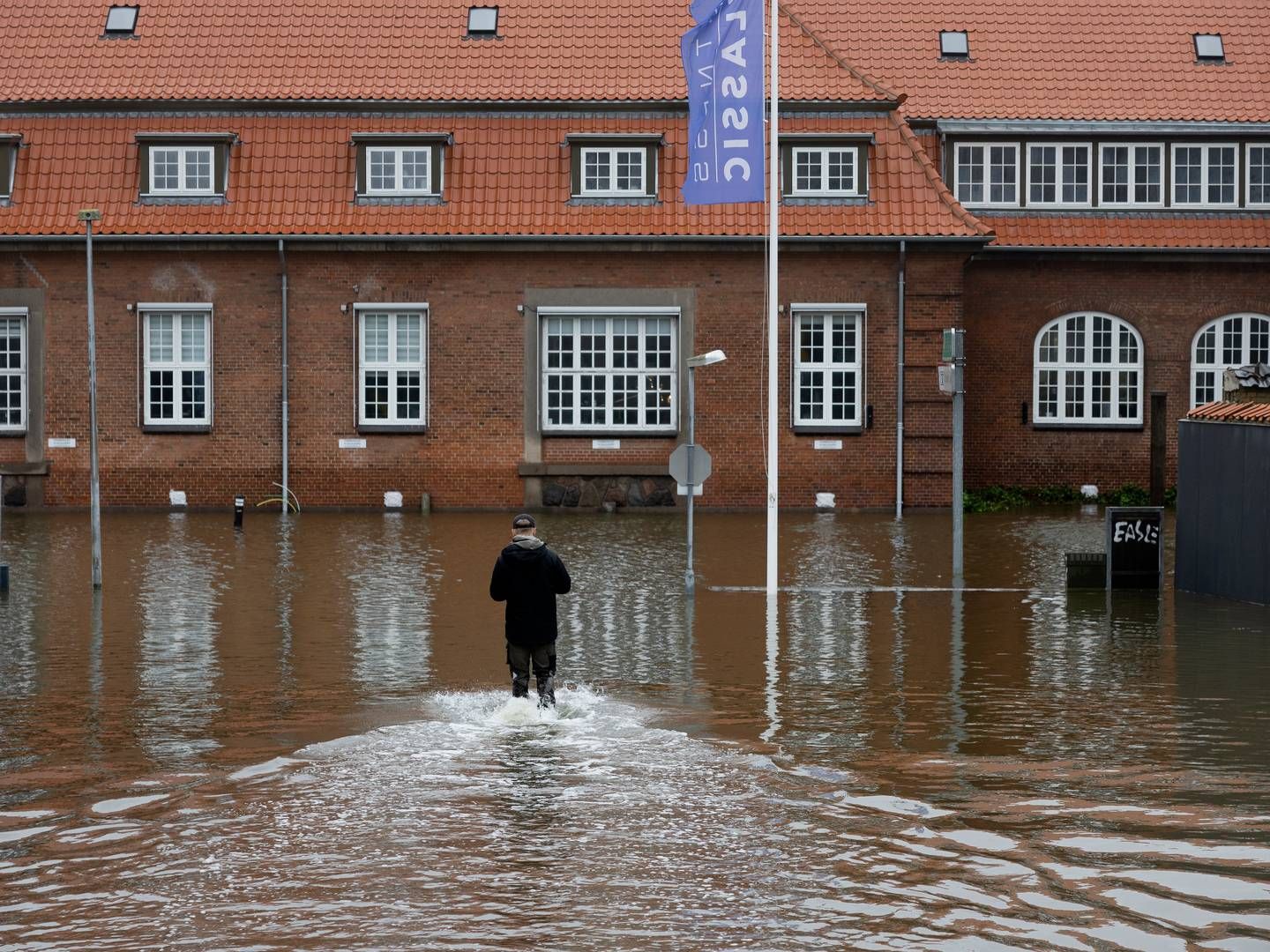 Danmark blev i 2023 ramt af den største mængde nedbør, som nogensinde er målt. | Foto: Thomas Borberg/Ritzau Scanpix