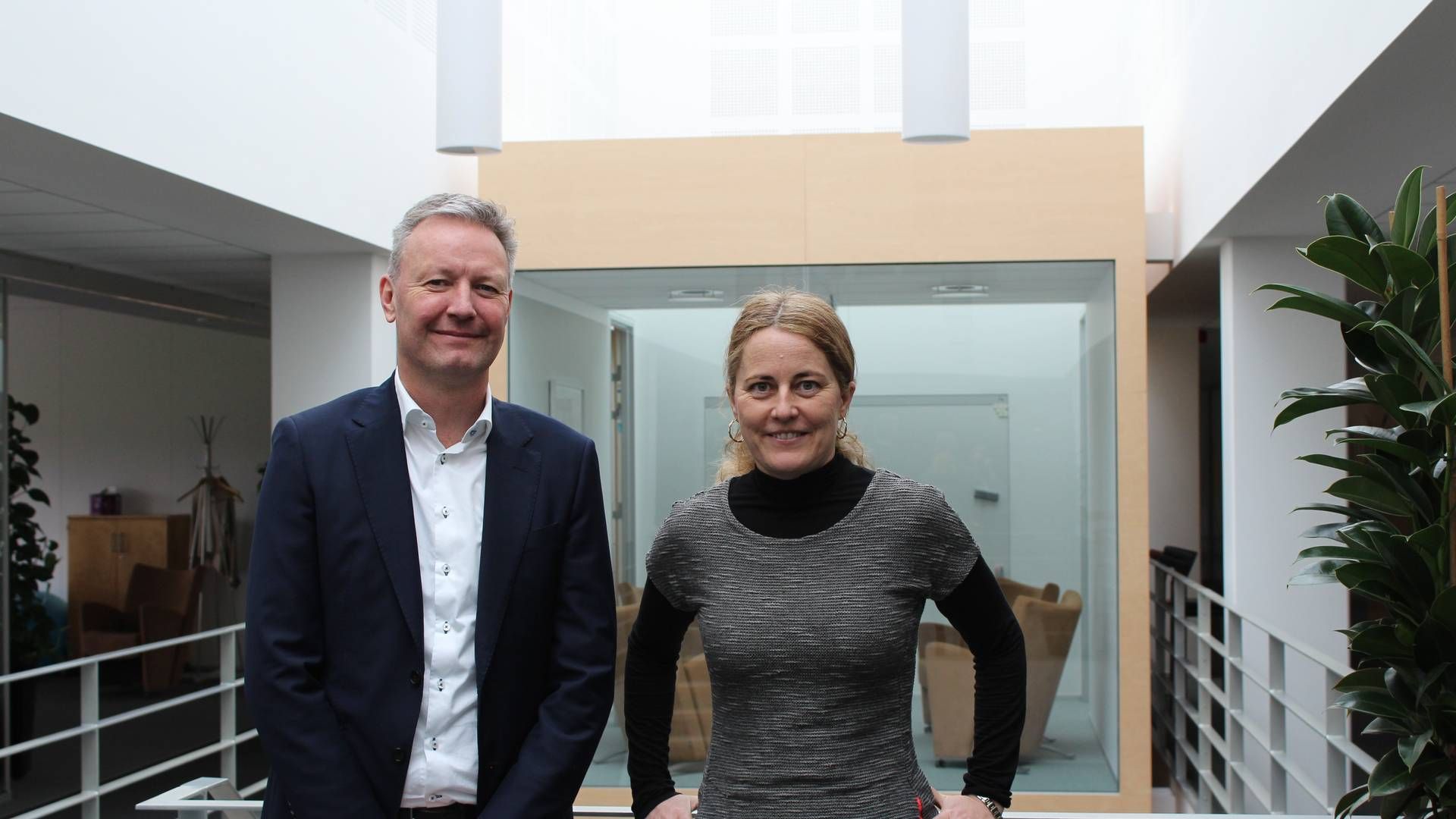 Sune Stampe Sørensen, direktør i Patent- og Varemærkestyrelsen. og Glenda Napier, adm. direktør i Energy Cluster Denmark.