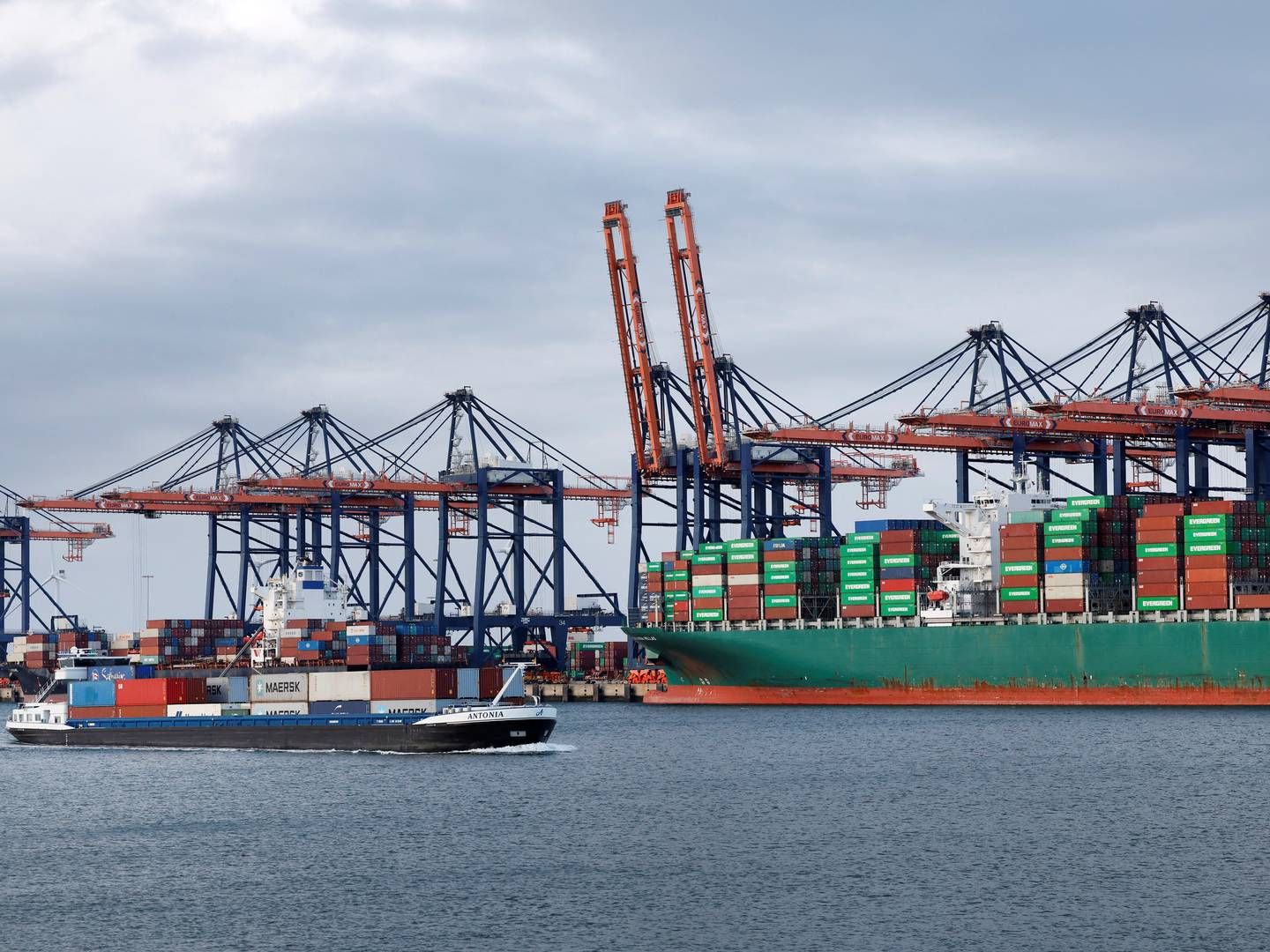 Havnen i Rotterdam håndterede flere containere i årets første kvartal end i samme periode sidste år. | Foto: Piroschka Van De Wouw/Reuters/Ritzau Scanpix