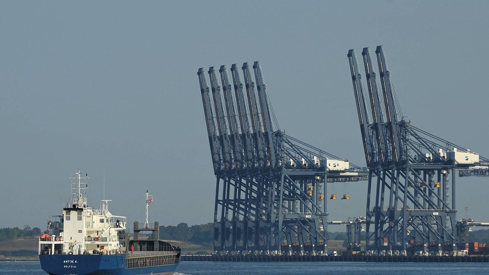 Felixstowe is the UK's biggest container port. | Photo: Toby Melville/Reuters/Ritzau Scanpix