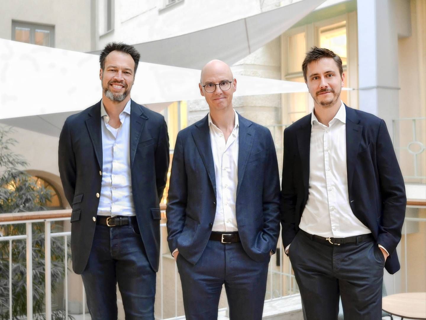 Fv. Lars Lunde, partner i Gro, Andreas Zartmann, CEO i Digitalroute, og Johan Olsson, director i Gro. | Foto: Gro