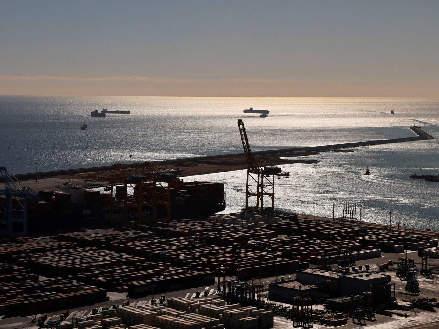 Barcelonas havn har i øjeblikket så meget overbelægning, at Mærsk for nyligt advarede sine kunder, om at "yard desity" var steget i havnen. | Foto: Nacho Doce/Reuters/Ritzau Scanpix