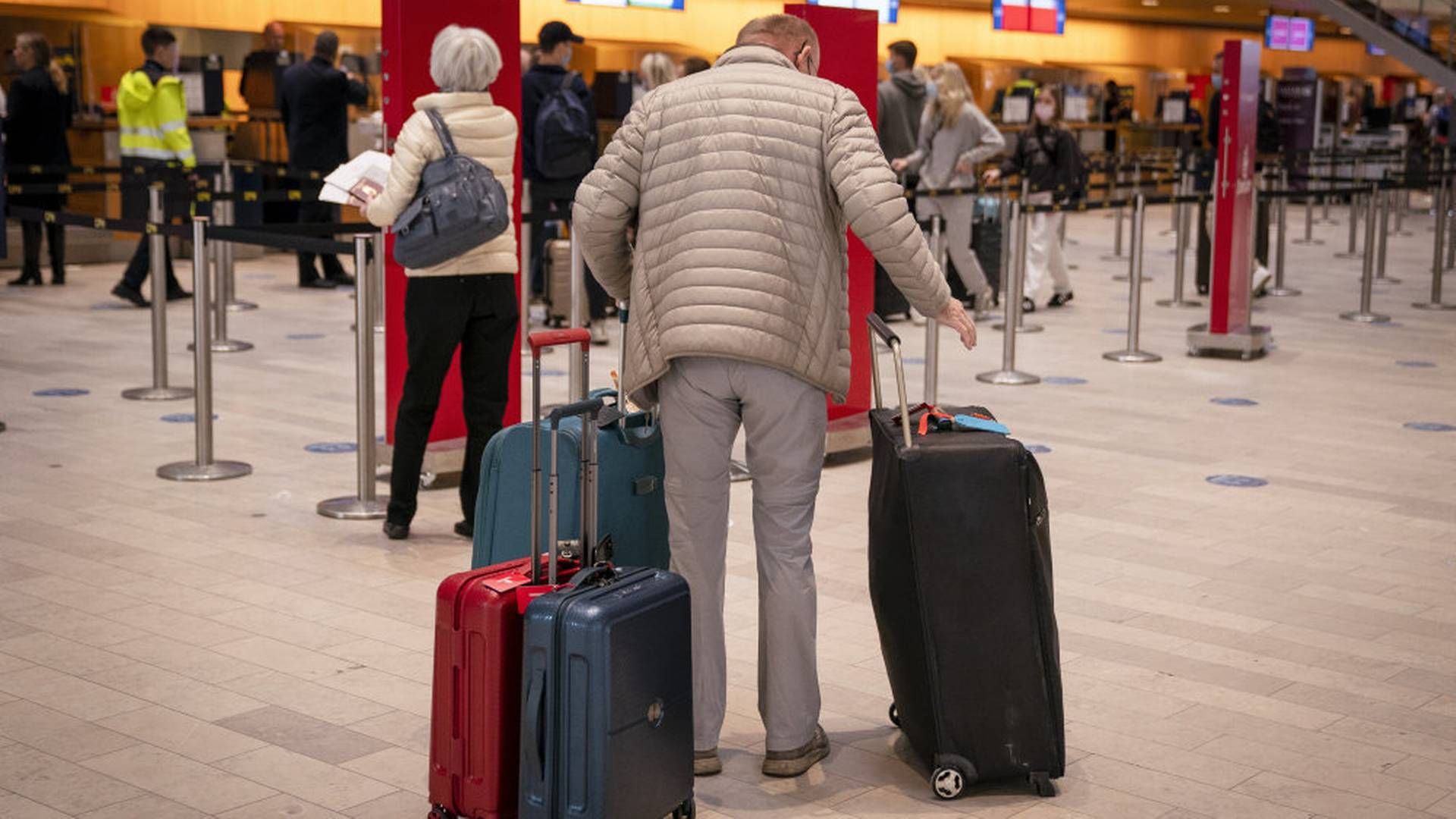 Nogle passagerer i Københavns Lufthavn måtte lørdag morgen vente lidt ekstra tid på deres bagage på grund af en kortvarig arbejdsnedlæggelse blandt lastefolkene ved SAS Ground Handling (SGH). (Arkivfoto) | Foto: Foto: Liselotte Sabroe/Ritzau Scanpix