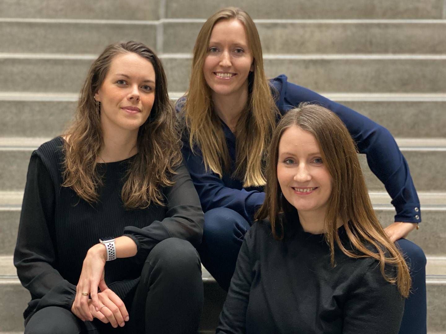 Jane Houlind Ilsøe, Nanna Ulsøe og Nanna Munkholm har stiftet Roccai, der udvikler software til webshops. De hentede penge fra Hands-on Mikrofonden i 2023. | Foto: Pr