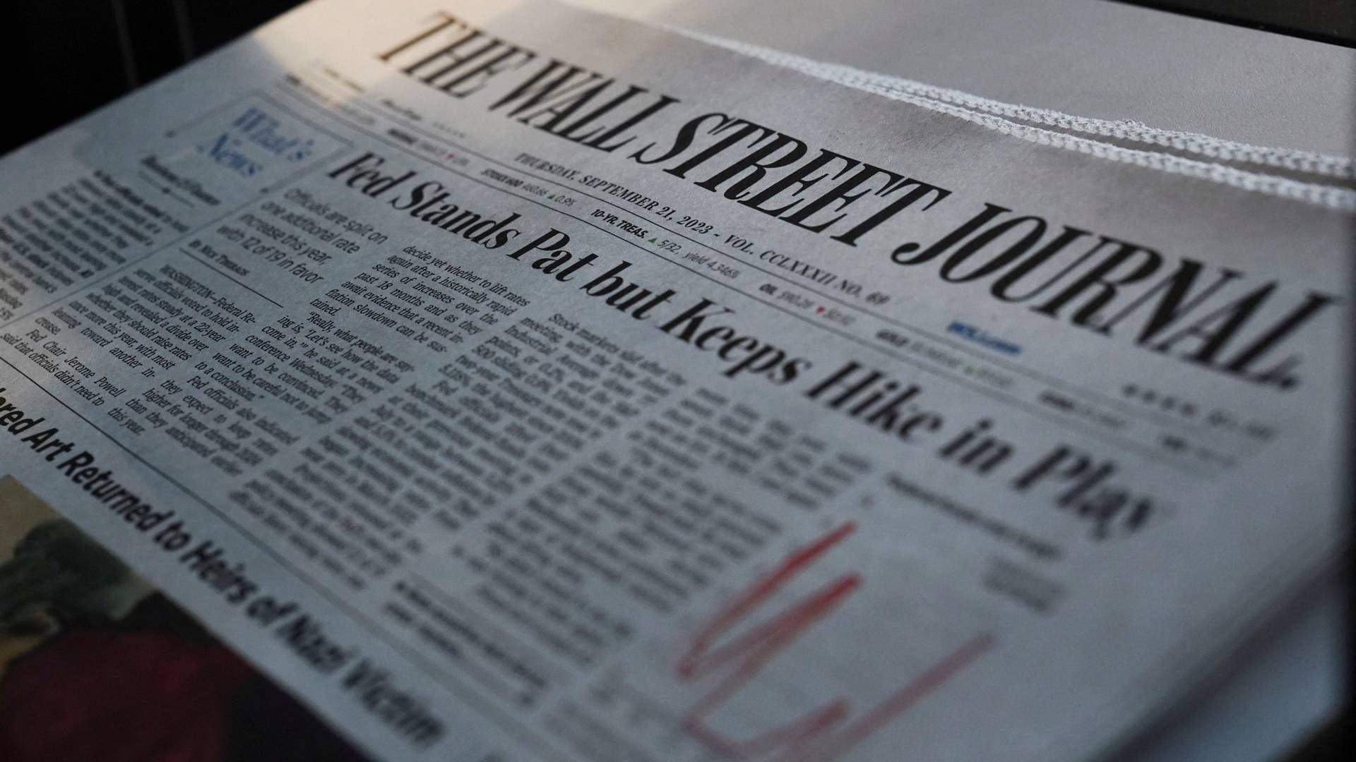 News Corp udgiver bl.a. den amerikanske avis The Wall Street Journal. | Foto: Bing Guan/Reuters/Ritzau Scanpix