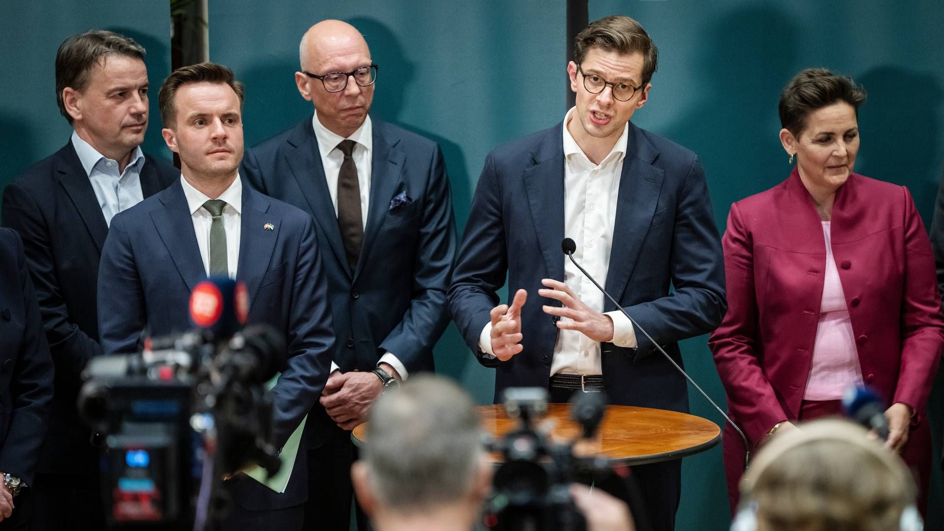 Pressemøde om forsvarsaftalen tirsdag. | Foto: Mads Claus Rasmussen