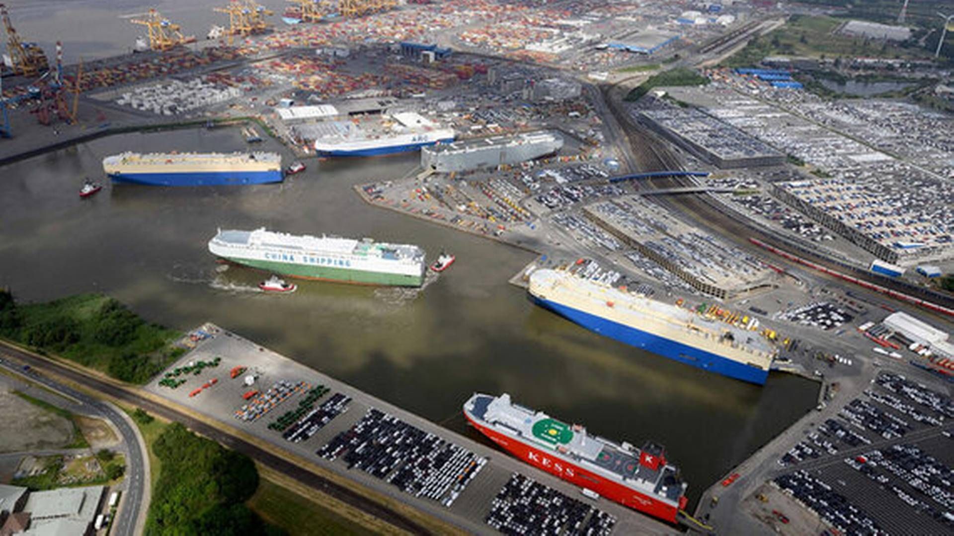 Bilterminalen i havnen i Bremerhaven. | Foto: BLG Logistics