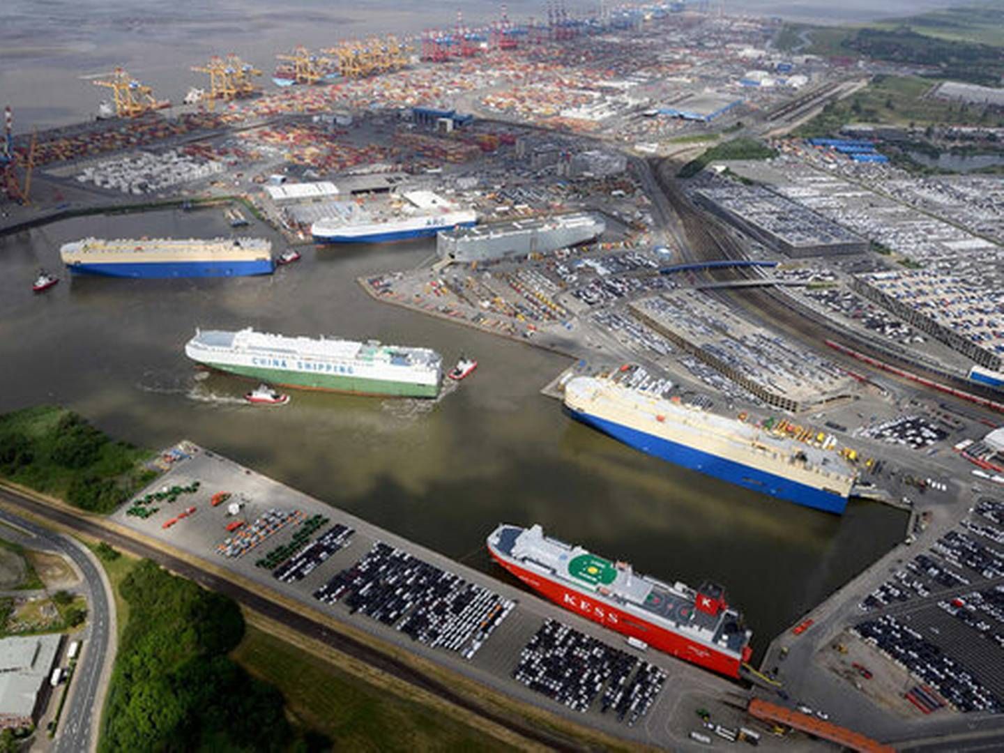 The car terminal in the port of Bremerhaven. | Foto: BLG Logistics