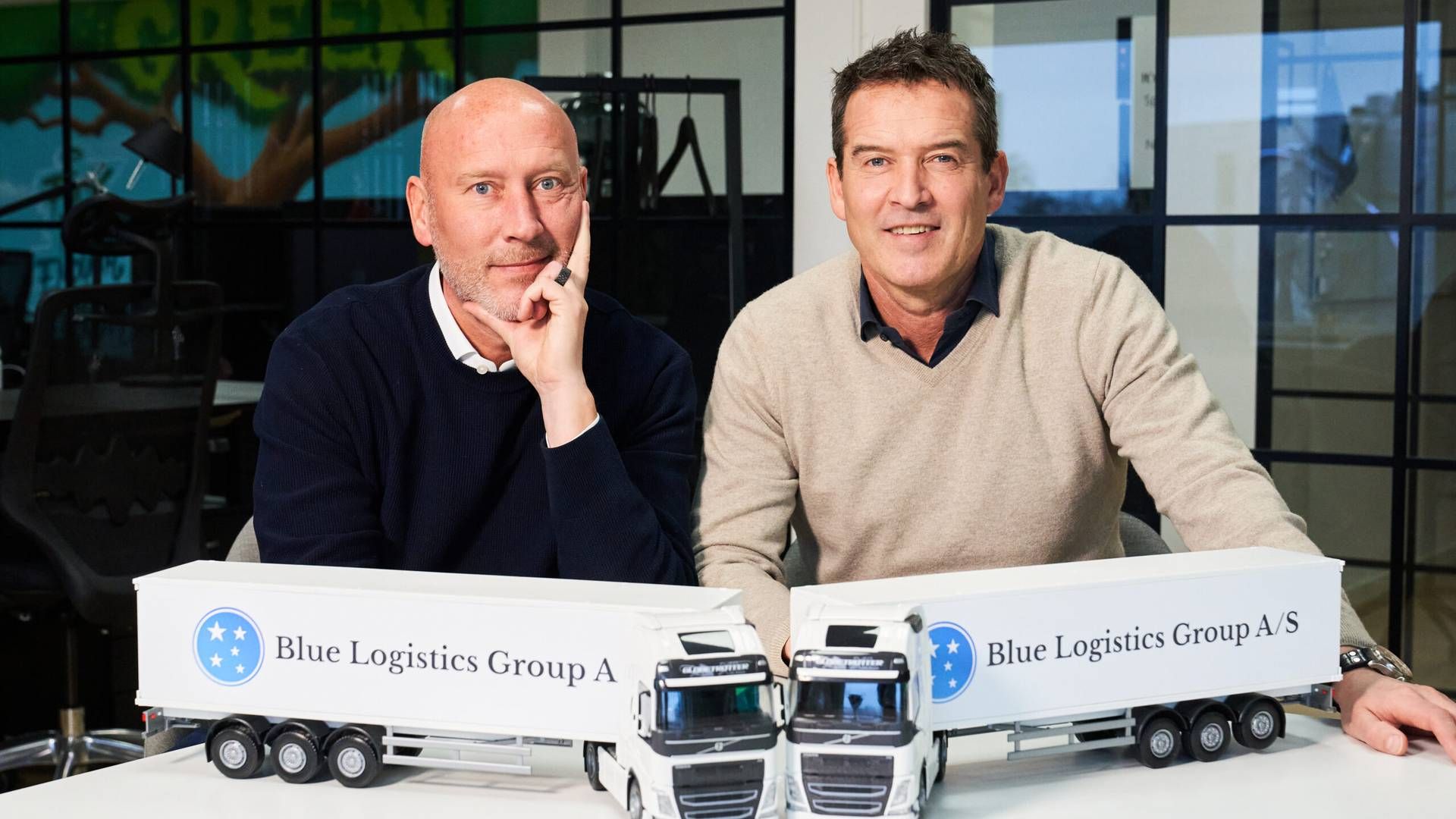 Blue Logistics Group er dannet af de to brødre Morten Mathiesen (tv) og Karsten Mathiesen (th).
