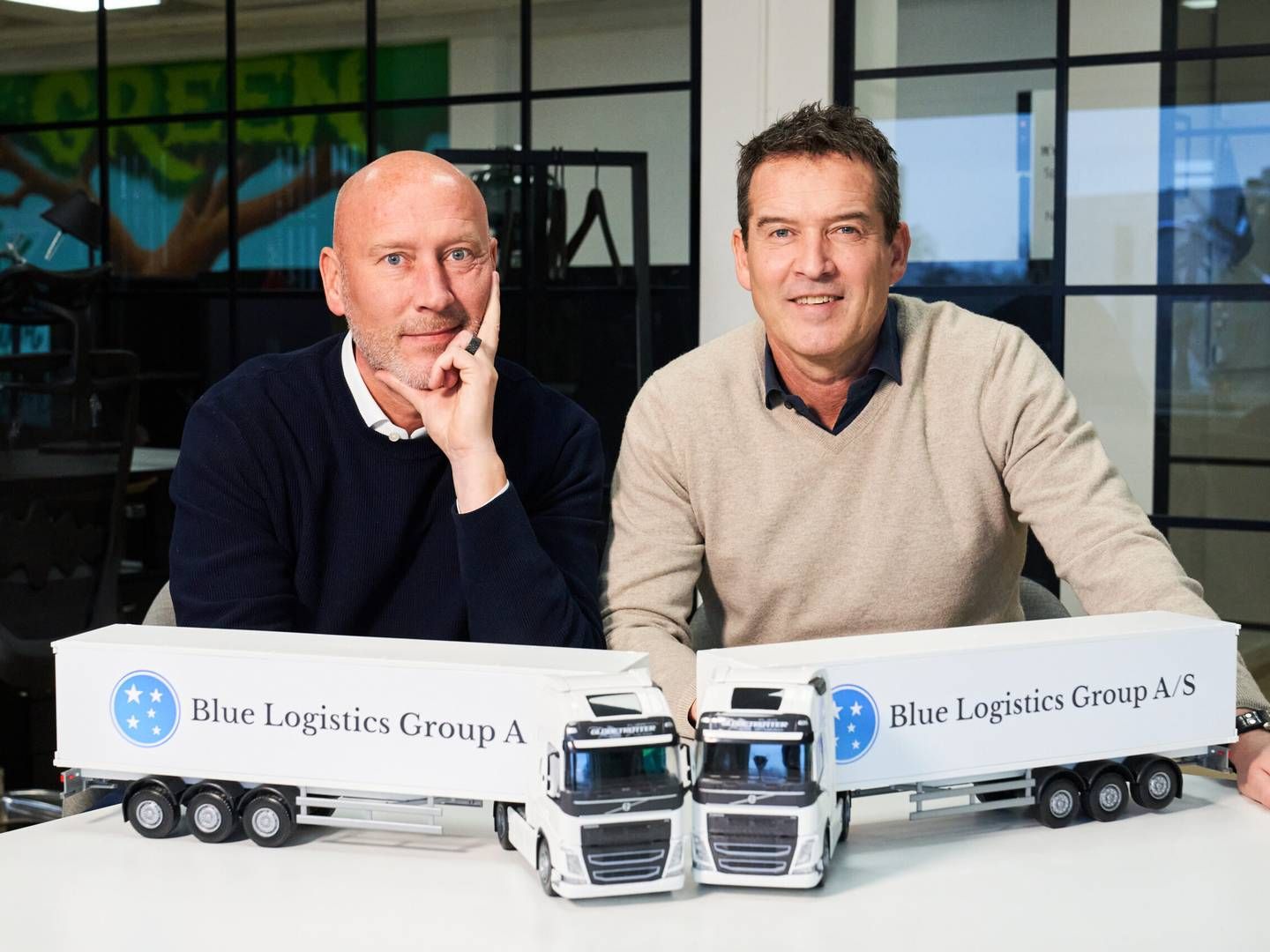Blue Logistics Group er dannet af de to brødre Morten Mathiesen (tv) og Karsten Mathiesen (th).