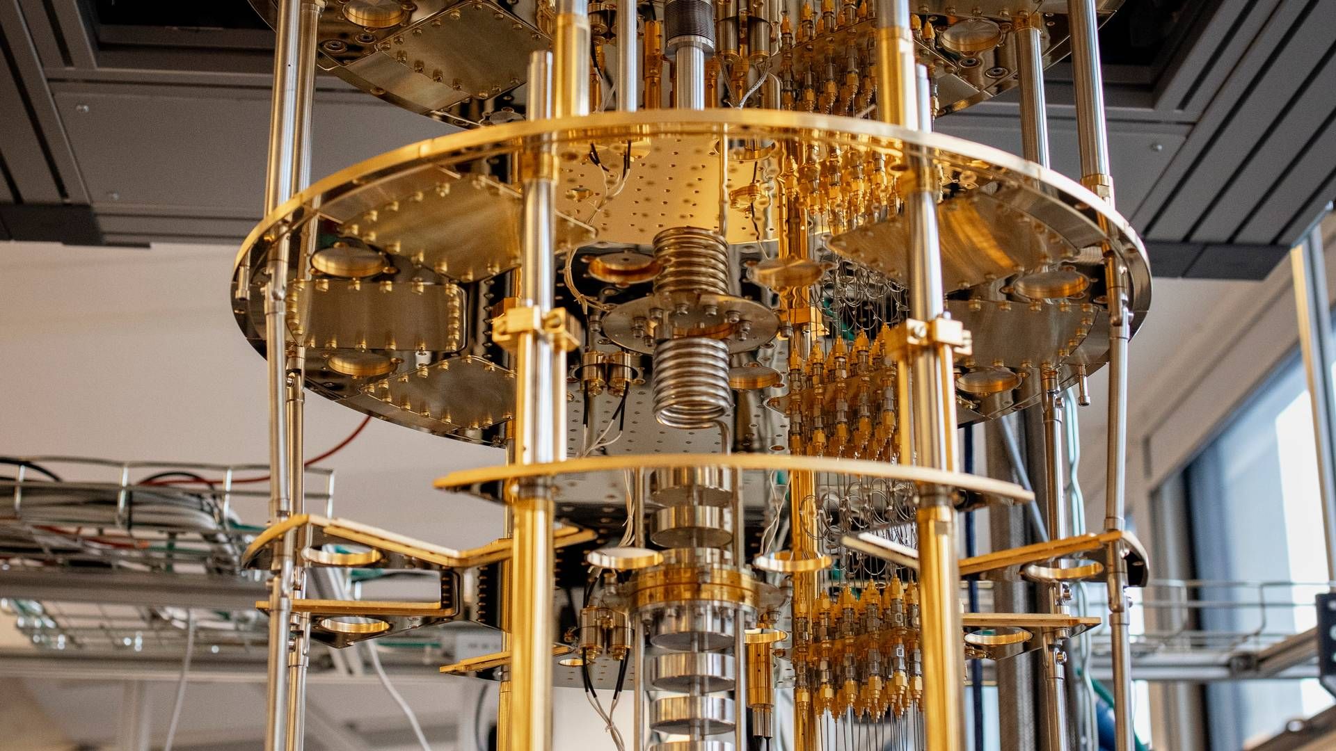 Niels Bohr Institutet i København, hvor forskere arbejder med kvantemekanik og udvikling af kvantecomputere. Arkivfoto fra rundvisning. | Foto: Valdemar Ren/Ritzau Scanpix
