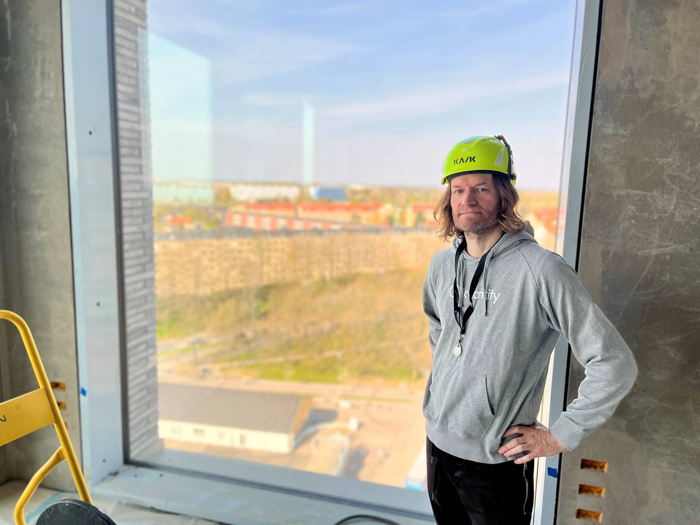 Kvantify rykker til efteråret ind på et nyt kontor med udsigt over Aarhus. Kontoret ligger i det nye Incuba-tårn, som er ved at blive opført. | Foto: Casper Vagner Christensen