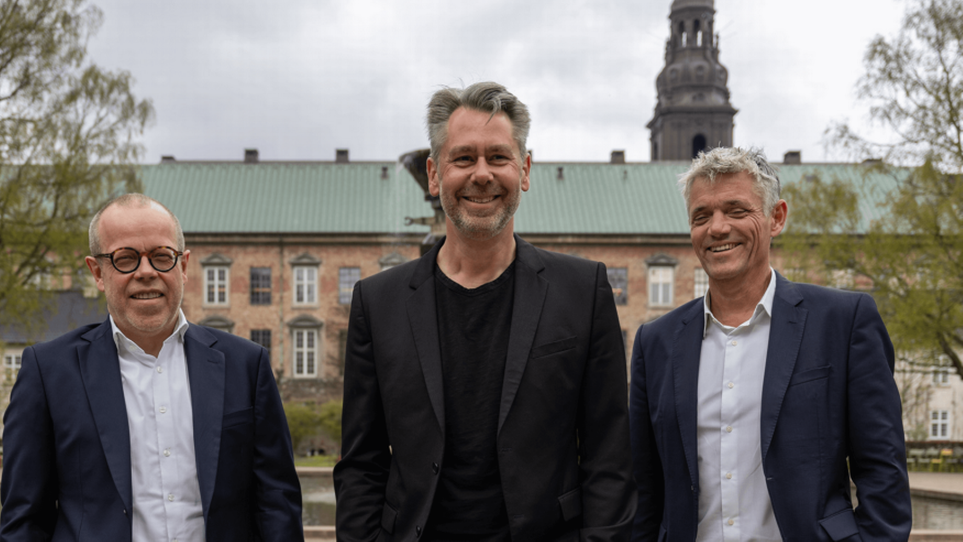 De tre stiftere af konsortiet er Alexandra Instituttet, Dansk Erhverv og IBM, her repræsenteret ved Jens Kaas Benner (tv), Kasper Klynge og Thomas Kovsted. | Foto: PR