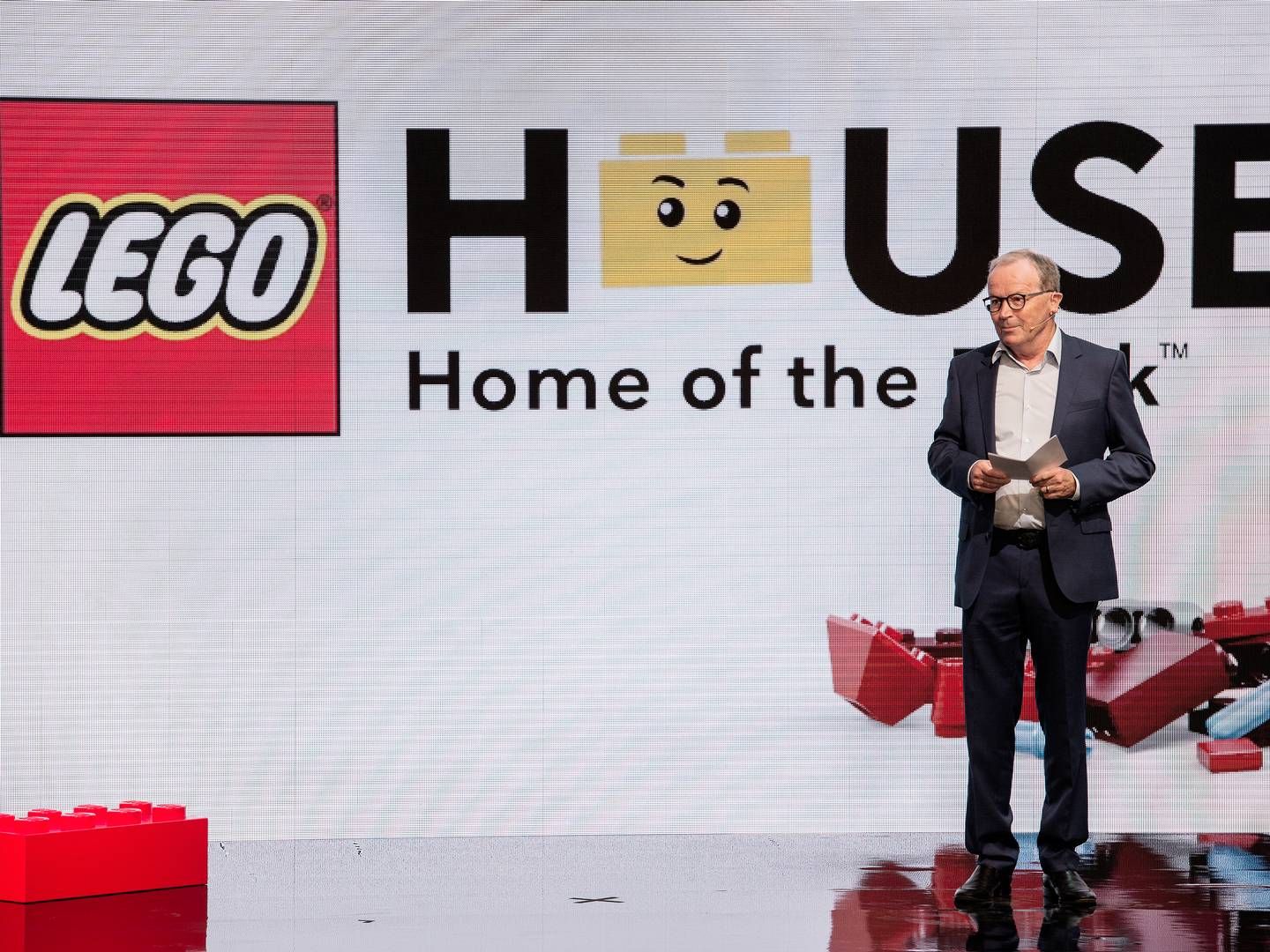 Kjeld Kirk Kristiansen ses her ved åbningen af Lego House i 2017. | Photo: Morten Lau-nielsen