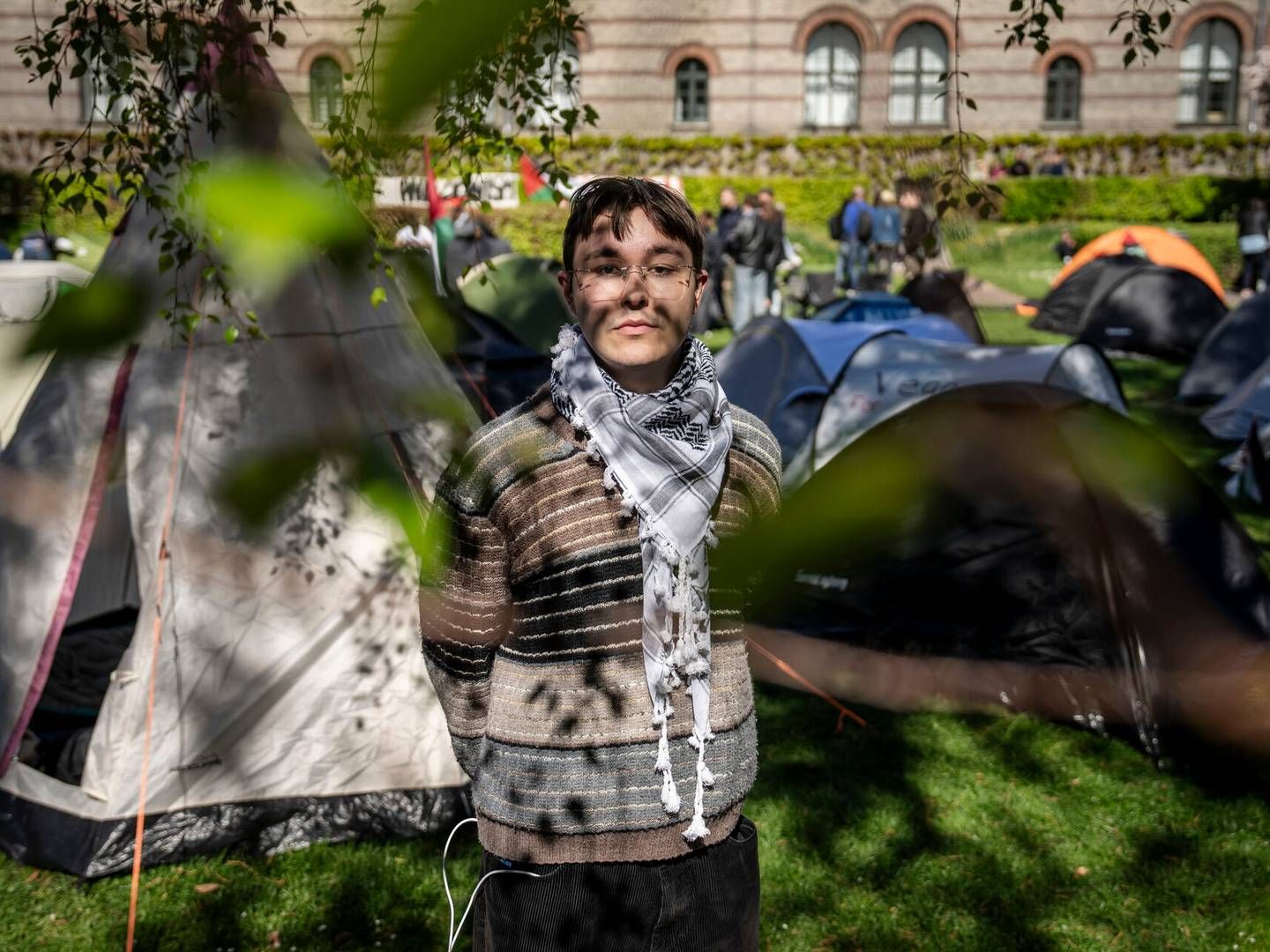 En teltlejr breder sig på Københavns Universitets område. | Photo: Mads Claus Rasmussen/Ritzau Scanpix
