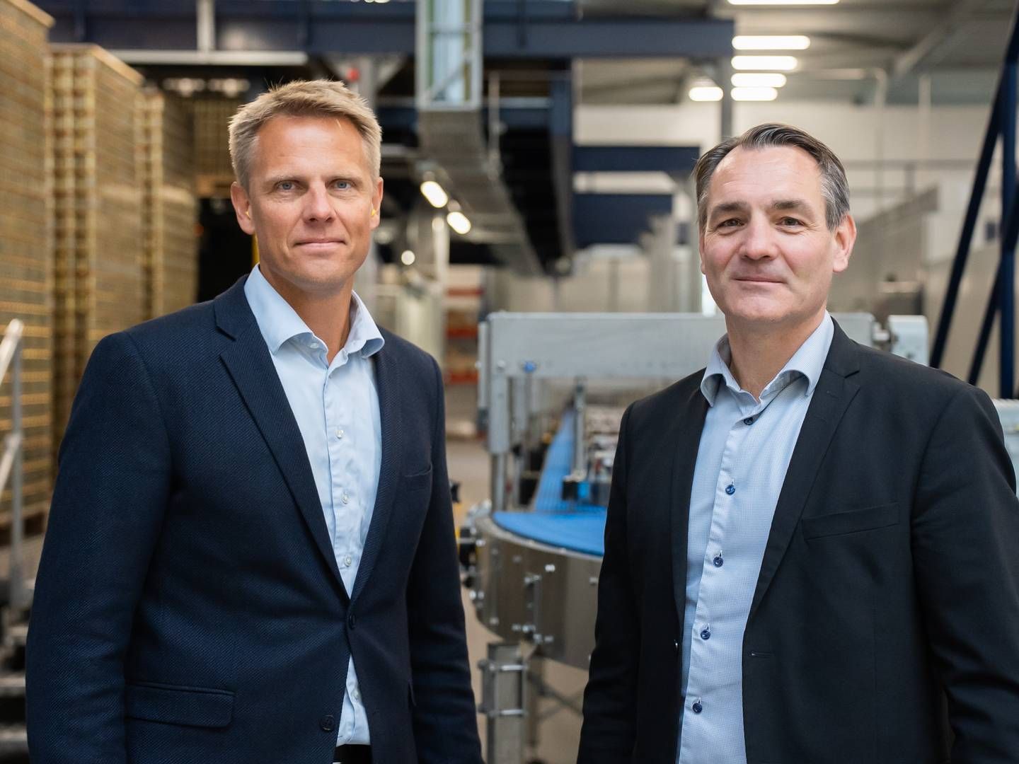 Royal Unibrews finansdirektør Lars Vestergaard og adm. direktør Lars Jensen og skal overbevise både analytikere og investorer om, at det går i den rigtige retning for det danske bryggeri. | Foto: Pr/ Royal Unibrew