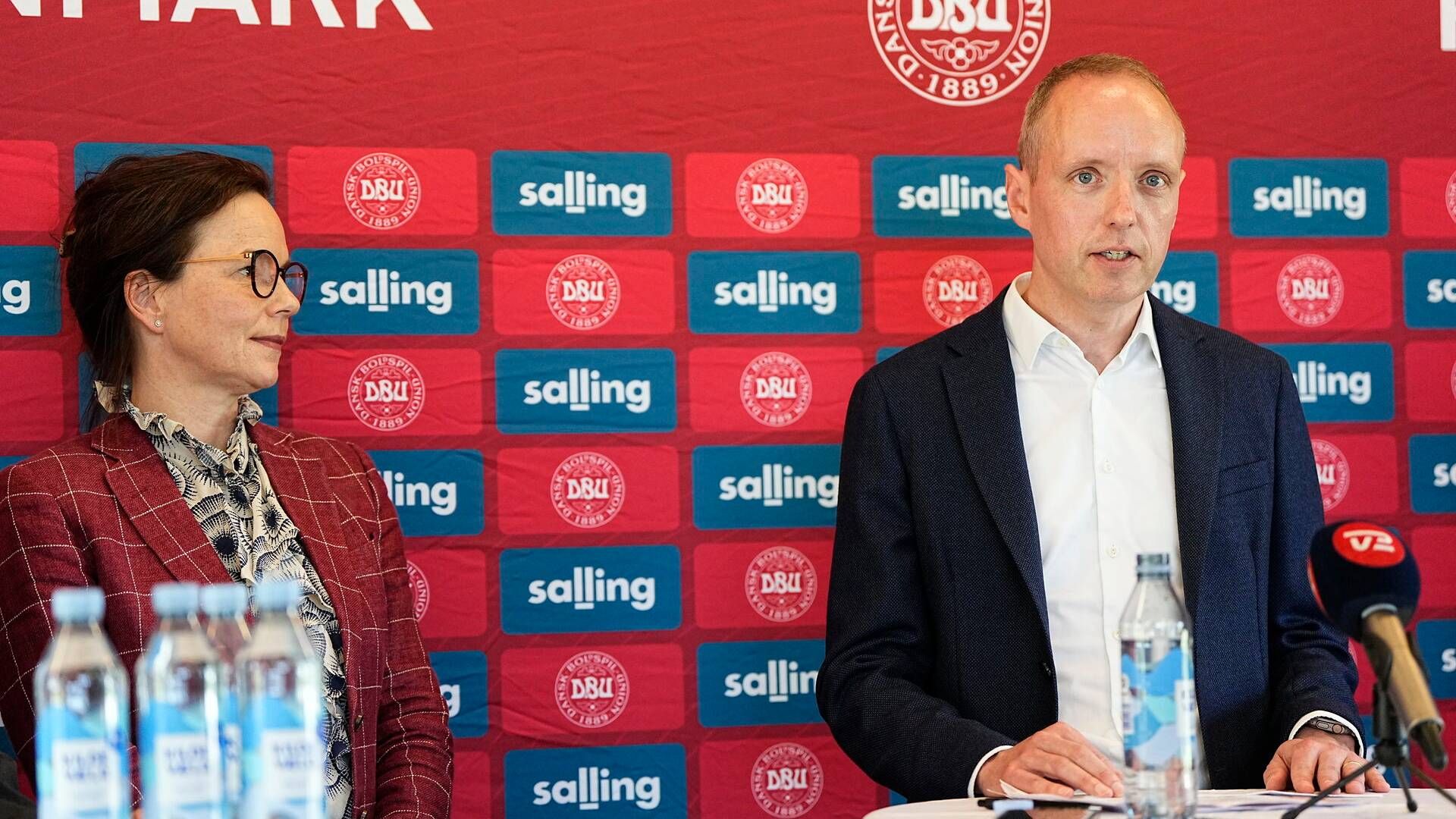 Ifølge fodboldforbundet er det den største partnerskabsaftale nogensinde, der nu indgås med Salling Group. | Foto: Mads Claus Rasmussen/Ritzau Scanpix