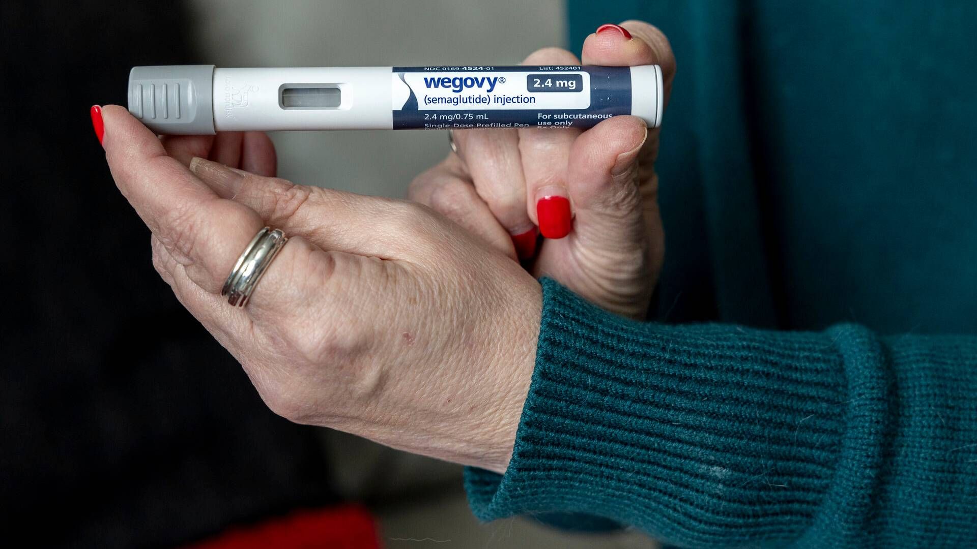 Her ses en Wegovy-pen fra Novo Nordisk med en stærkere opløsning end dem, der varsles forsyningsvanskeligheder om.