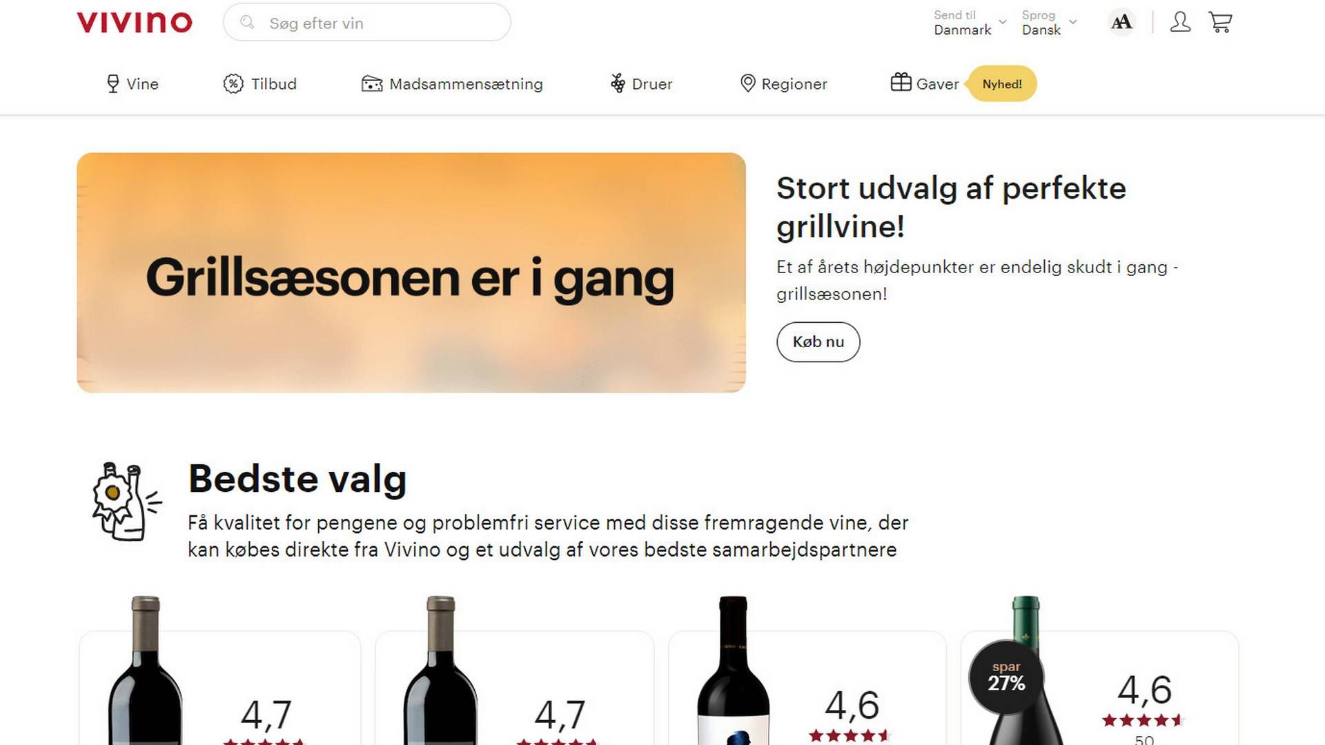 Vivinos danske forretning forventer også underskud i indeværende år. Den samlede koncern aflægger ikke regnskab. | Foto: Udklip af vivino.com