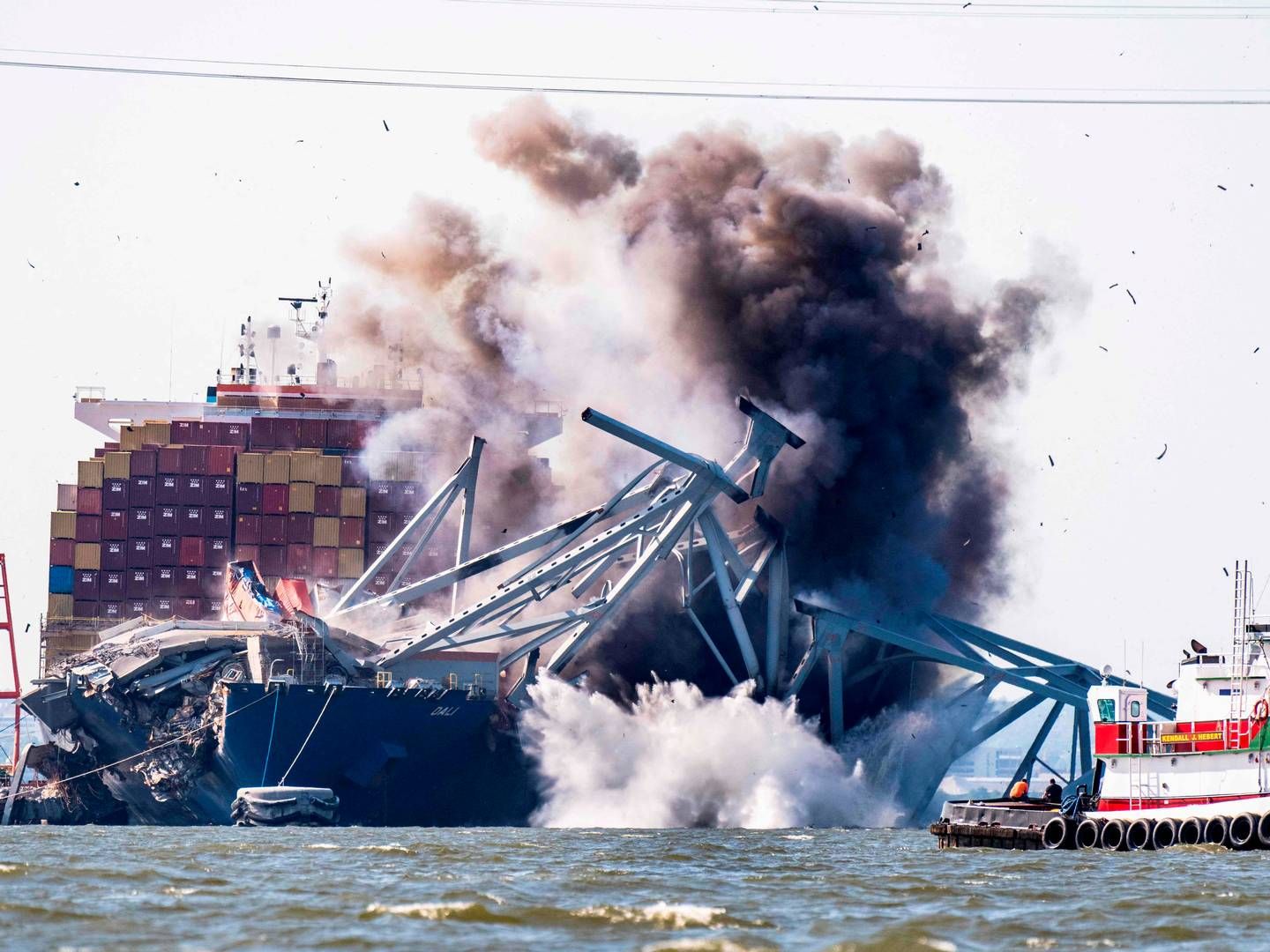 I denne uge blev resterne af broen i Baltimore fjernet ved en kontrolleret eksplosion.