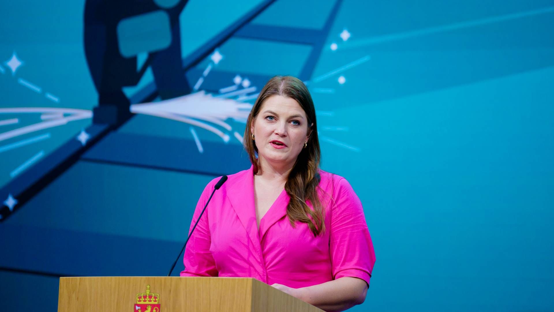 NEI: Næringsminister Cecilie Myrseth (Ap) sier staten kom med et tilbud på eiendommen på Svalbard, men at selgeren avslo det i 2019. | Foto: Stian Lysberg Solum / NTB