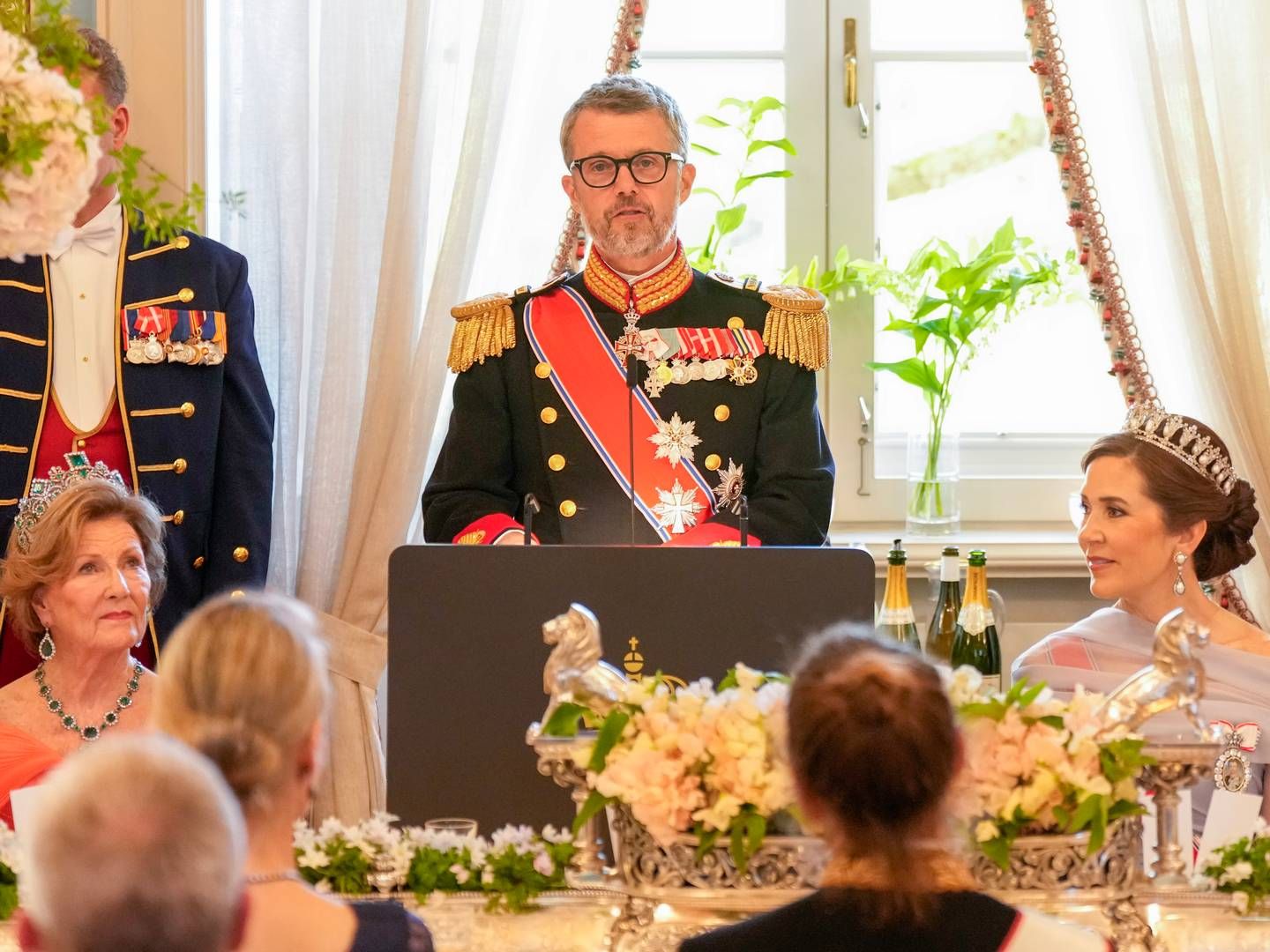 Kong Frederik under gallamiddagen i Oslo. | Foto: Heiko Junge/NTB/Ritzau Scanpix