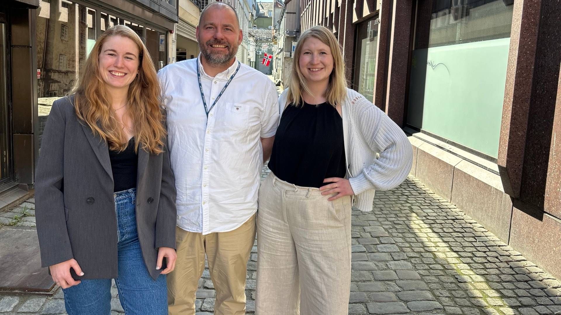 Fra venstre: Ulrikke Bing (Elvia), Christian R. Hemmingsen (Tensio), og Kristine Askeland (Lnett) er ledere for energikoordinatorteamene i de tre selskapene. | Foto: Lnett