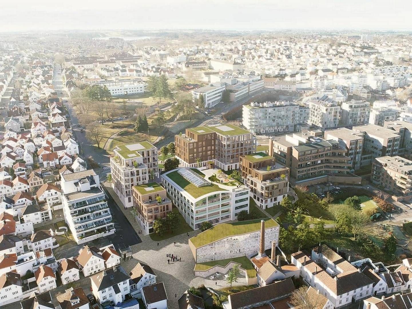 FIKS FERDIG: Bykronen blir et nytt tilskudd til finansmiljøet i Bjergsted i Stavanger. | Foto: Camar Eiendom