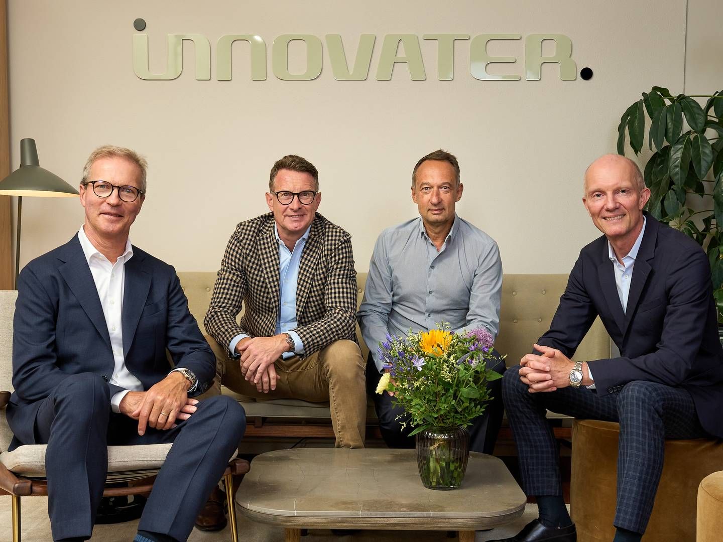 På billedet ses den nye ejerkreds af Innovater bestående af (fra venstre) Finn Birkjær, Frank Mortensen, Torben Røsler og Morten Lykke. | Foto: PR / Innovater