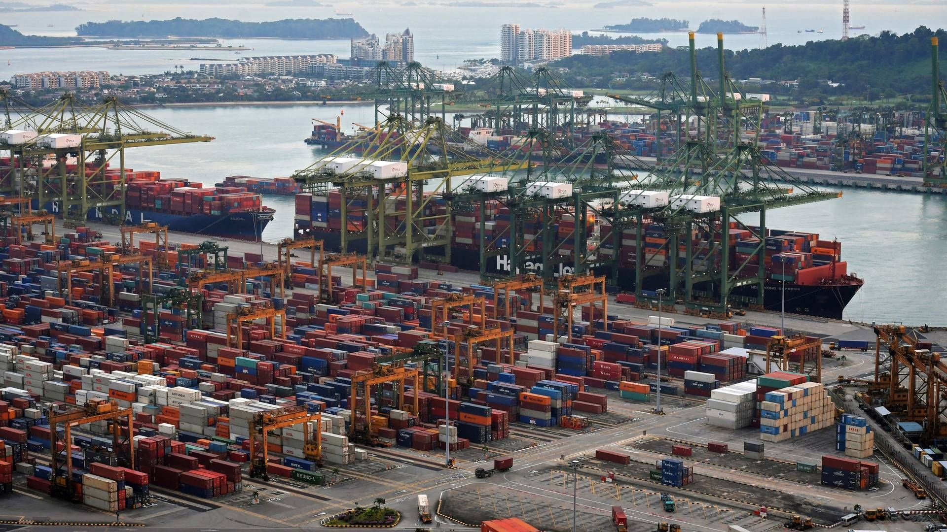 The congestion is so bad that ships of up to 450,000 teu are queuing to berth, and the analysts estimate the queue time to be up to seven days. | Photo: Kua Chee Siong/AP/Ritzau Scanpix