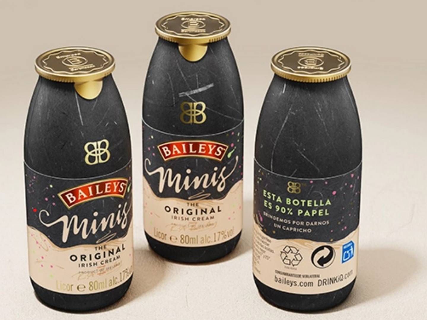 Baileys-produsent Diageo tester nå om pappflasker er en fremtidsløsning for den velkjente irske kremlikøren. Flaskene de har utviklet sammen med PA Consulting, består av 90 prosent papp, har en tynn plastforing og en folieforsegling på toppen.