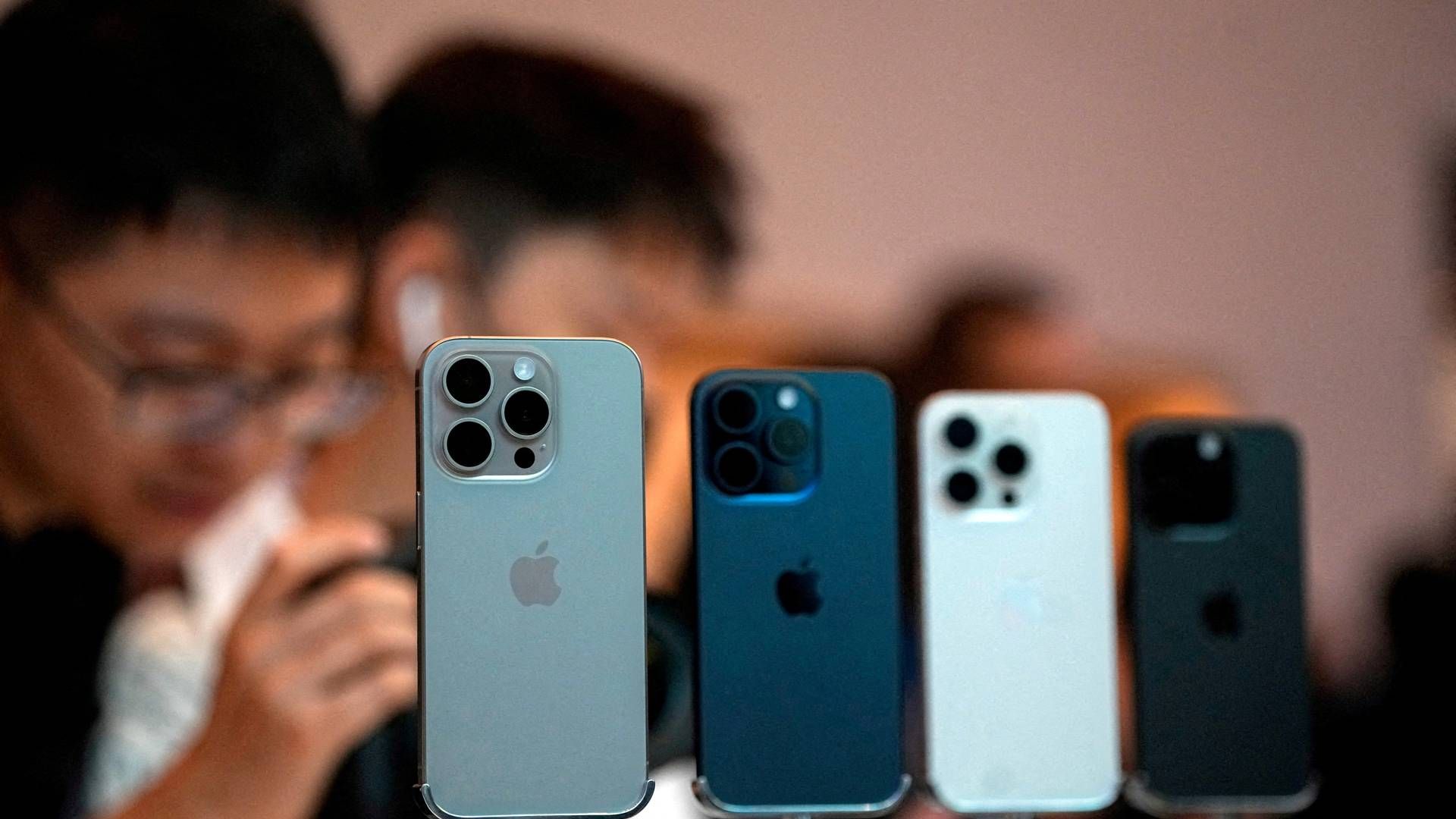 Apples Iphone er blandt de største aktører på det kinesiske marked, hvor det lokale mærke Huawei er en væsentlig konkurrent. | Foto: Aly Song