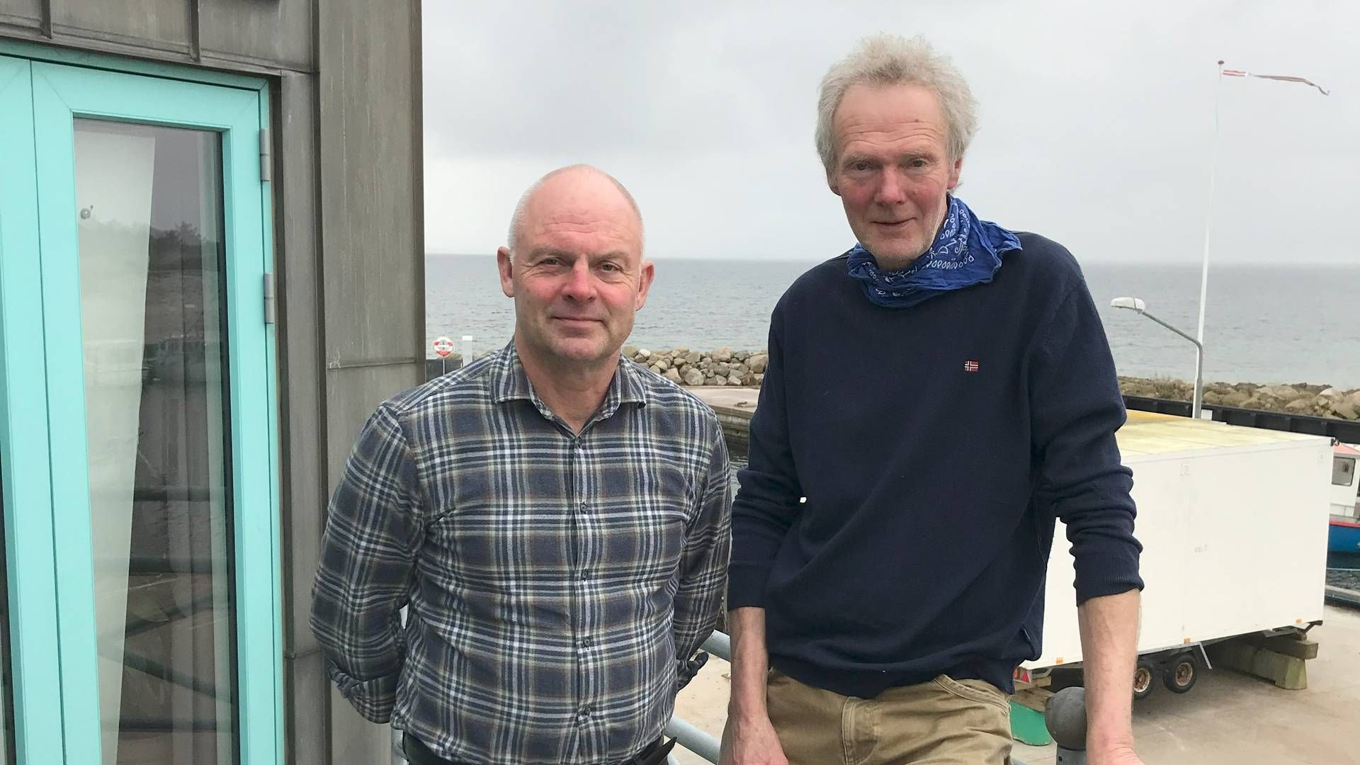 Adm. direktør i Musholms, Niels Dalsgaard (tv.), og medstifter af Bisserup Havbrug, Lars Birger Nielsen (th.) fortsætter samarbejdet. | Foto: PR/Musholm A/S