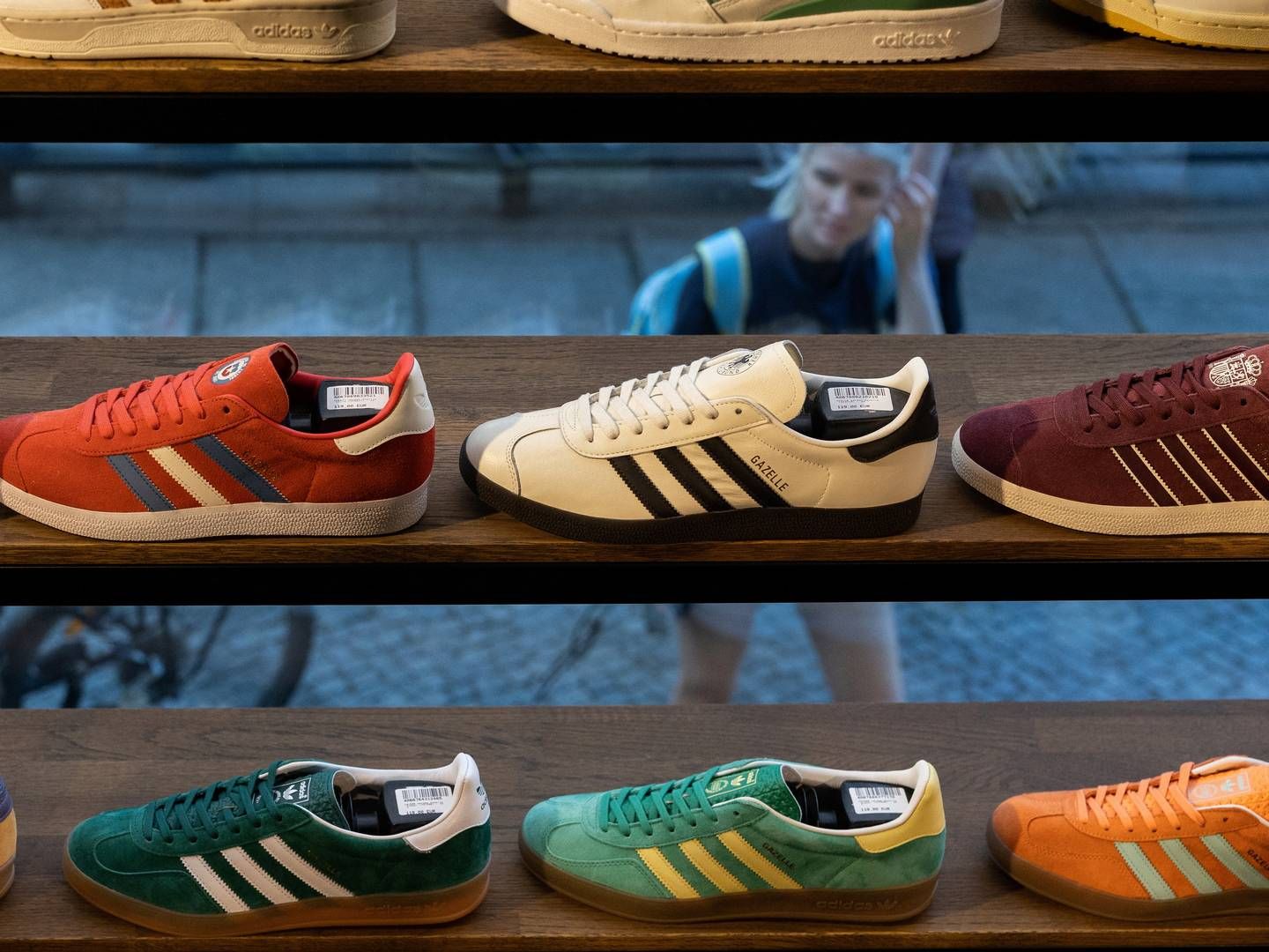 Adidas er kendt for sine tre striber på mere eller mindre samtlige af virksomhedens produkter. | Foto: Lisi Niesner/Reuters/Ritzau Scanpix