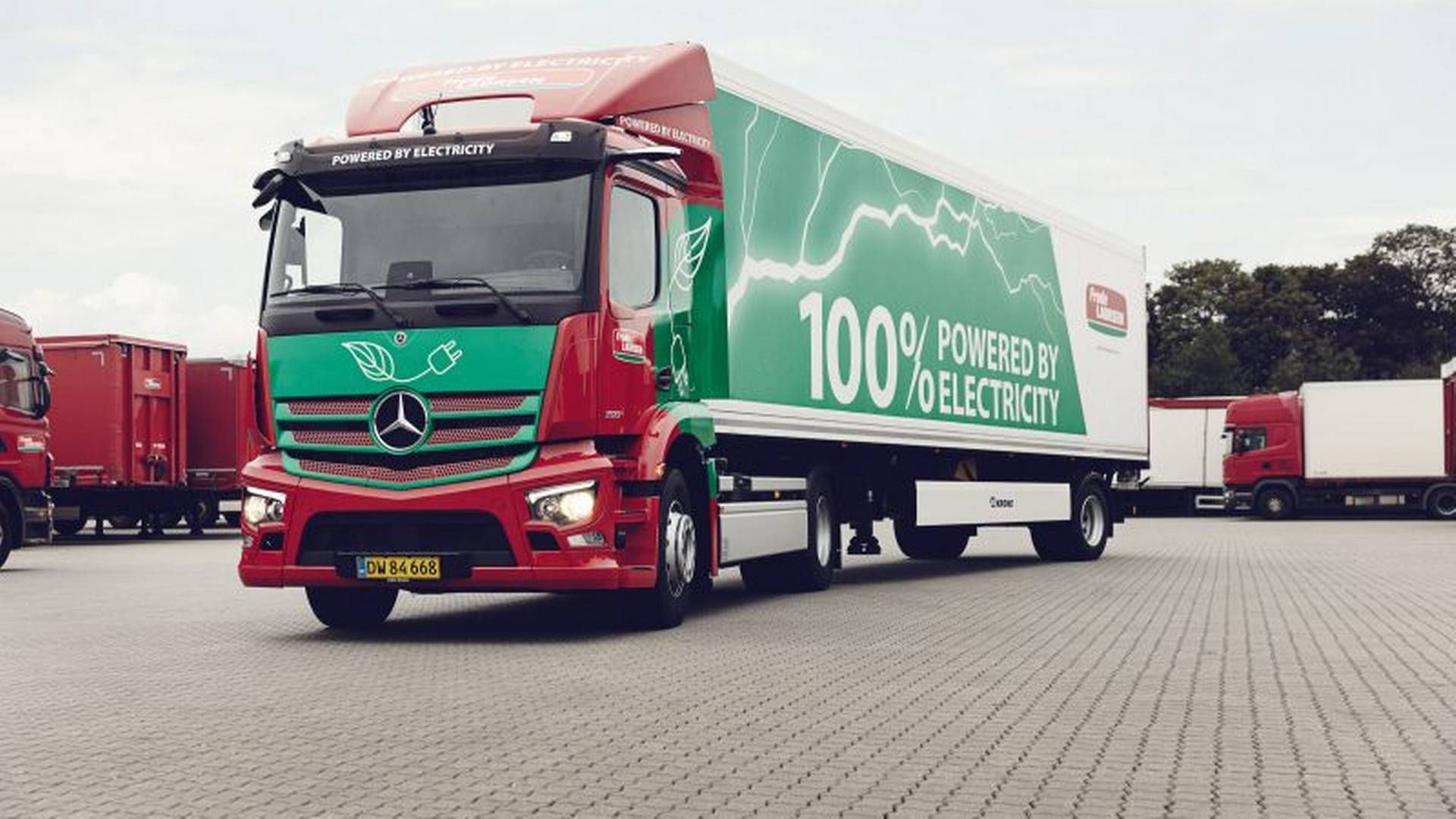 Logistikselskabet Frode Laursen er blandt de selskaber, der har investeret i eldrevne lastbiler | Foto: Frode Laursen/PR