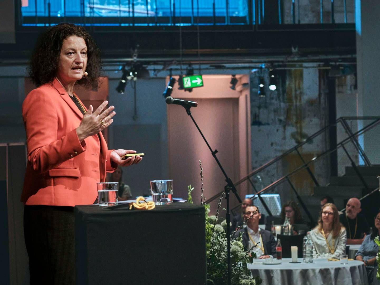 Den nye direktør i Finanstilsynet, Louise Mogensen, talte onsdag til de fremmødte til Årets Finansvirksomhed i København. | Foto: Magnus Møller