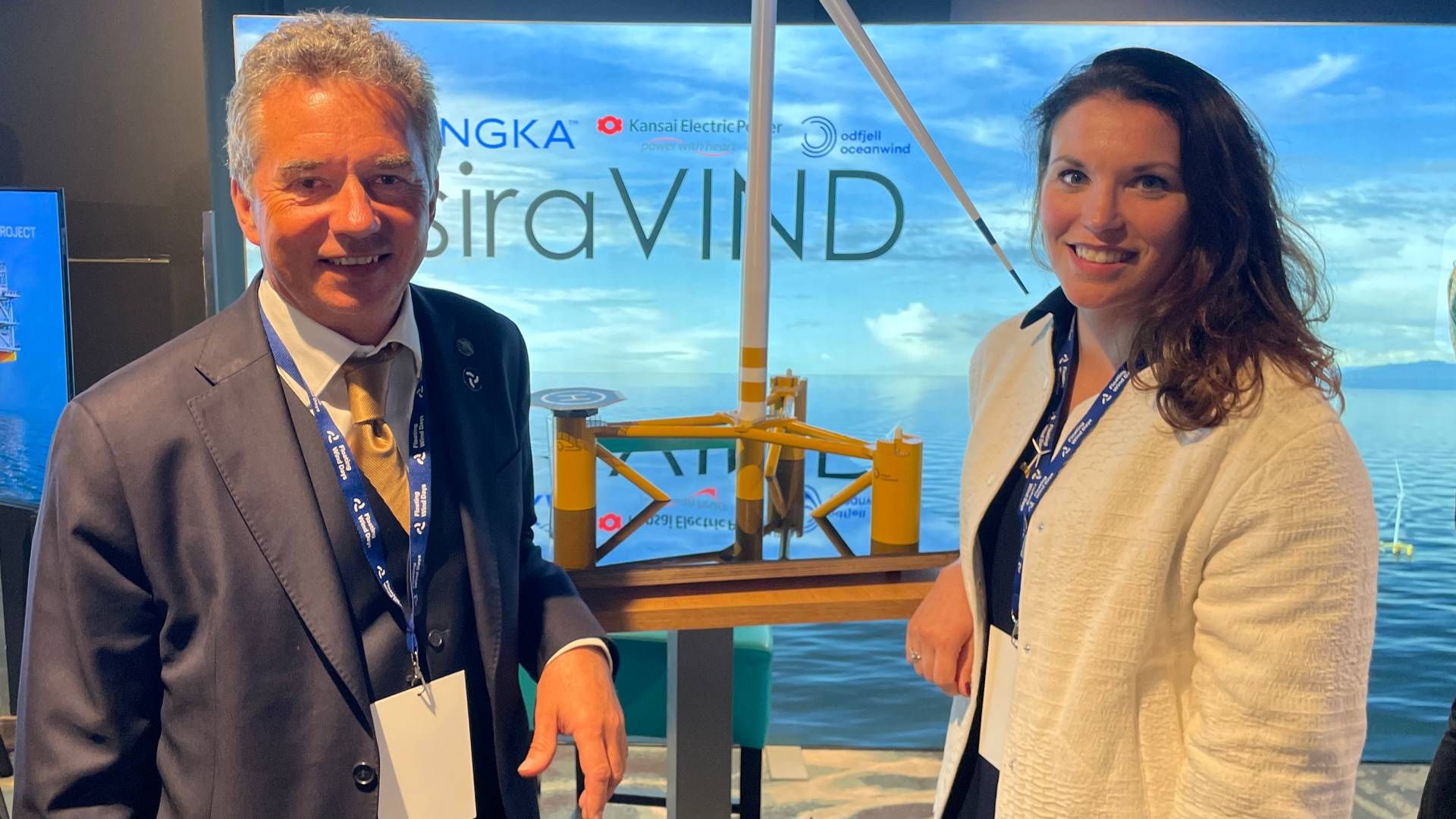 Både Source Galileo Norge-sjef Gunnar Birkeland og Céline Borjans i Ingka Investments er til stede i Haugesund under Floating Wind Days. | Foto: Harald Amdal