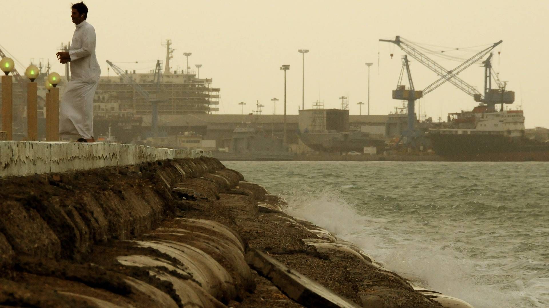 The image shows the Shuwaikh Port, located in Kuwait City. | Photo: Gustavo Ferrari/AP/Ritzau Scanpix