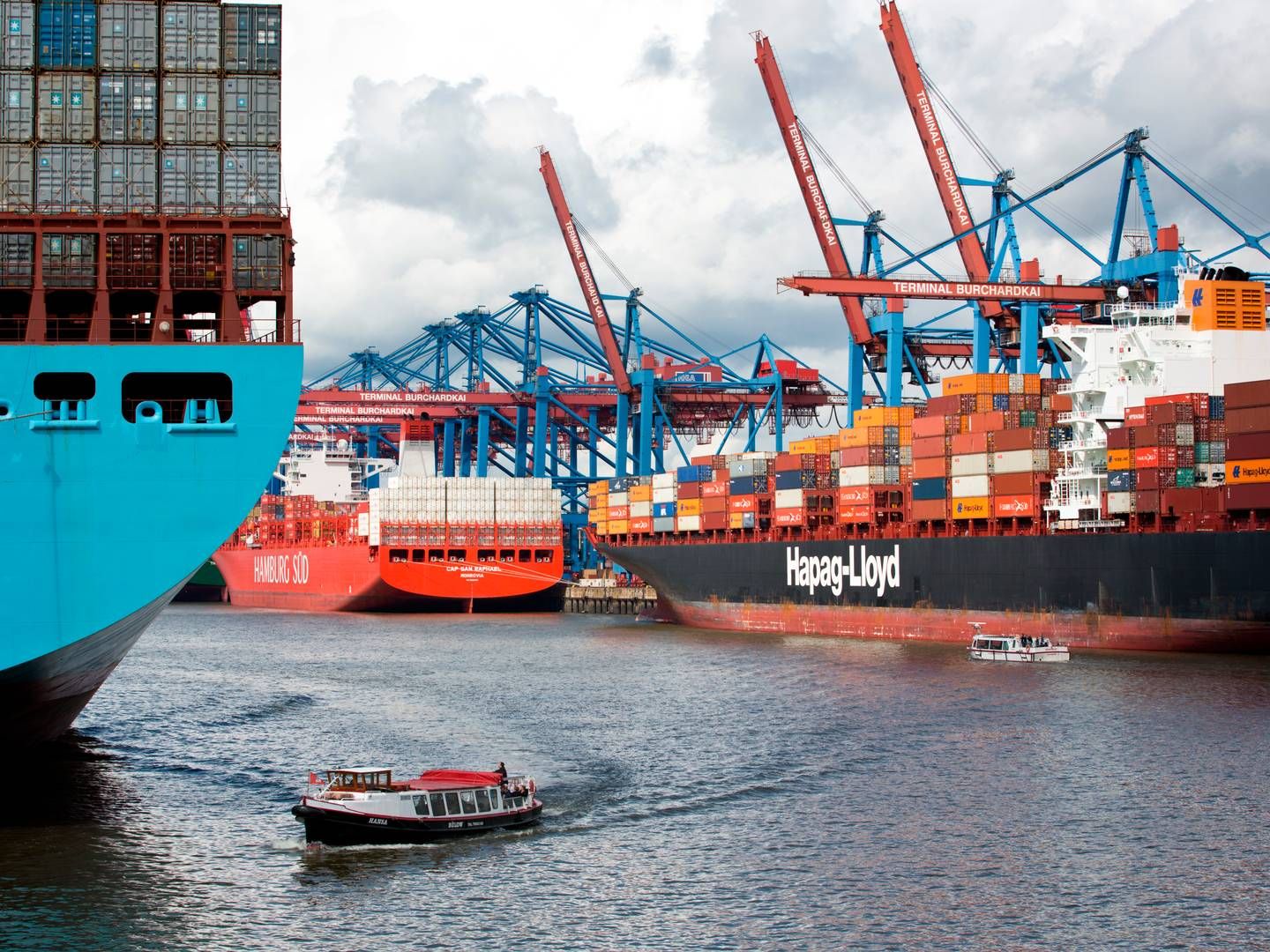 Maersk og Hapag-Lloyd sender igen varer til Ukraine, men dog ikke på egne skibe. | Foto: Christian Charisius/AP/Ritzau Scanpix