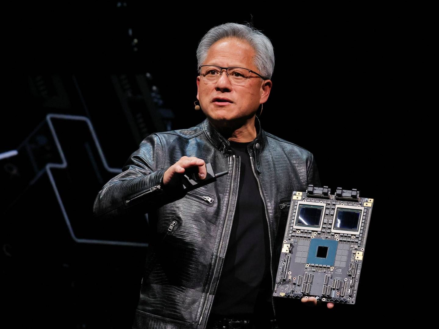 Nvidias direktør, Jen-Hsun Huang, annoncerede to aftaler med PC-producenterne Asus og MSI. | Foto: Ann Wang