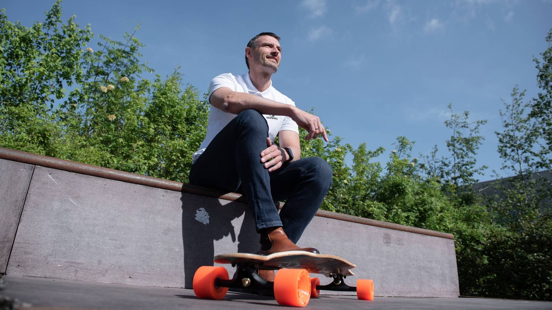 Carsten Schmidt er direktør og medejer af Skatepro, der har stifter og formand Jakob Høj Biegel som majoritetsejer med 60 pct. af ejerskabet. | Foto: Mads Frost // Jyllands-Posten