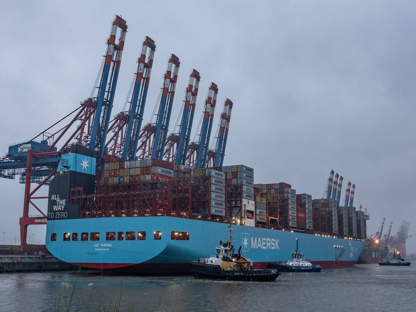 Methanol-powered container ship from Maersk. | Photo: Axel Heimken/AP/Ritzau Scanpix