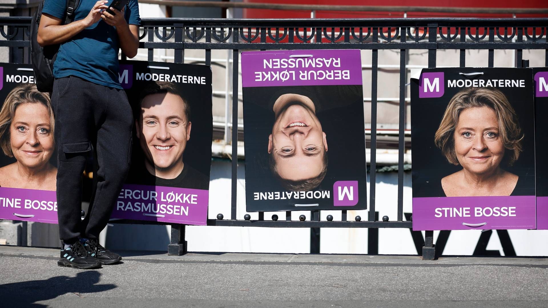 Valgplakater fra Moderterne. | Foto: Jens Dresling