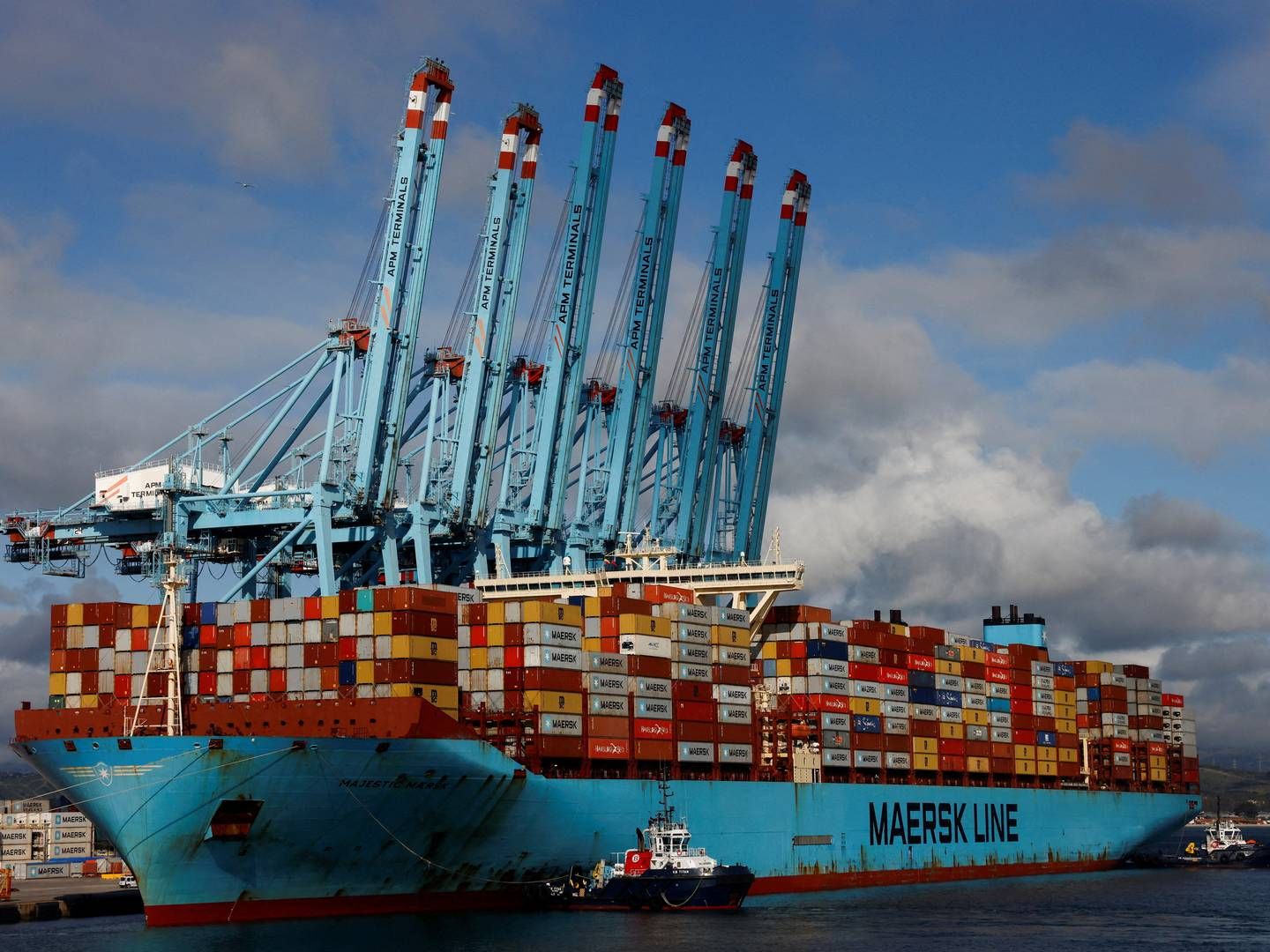 Maersk's Majestic Maersk in the APM Terminals in the port of Algeciras in Spain, which was ranked number 10 best-performing port of 2023. | Photo: Jon Nazca/Reuters/Ritzau Scanpix