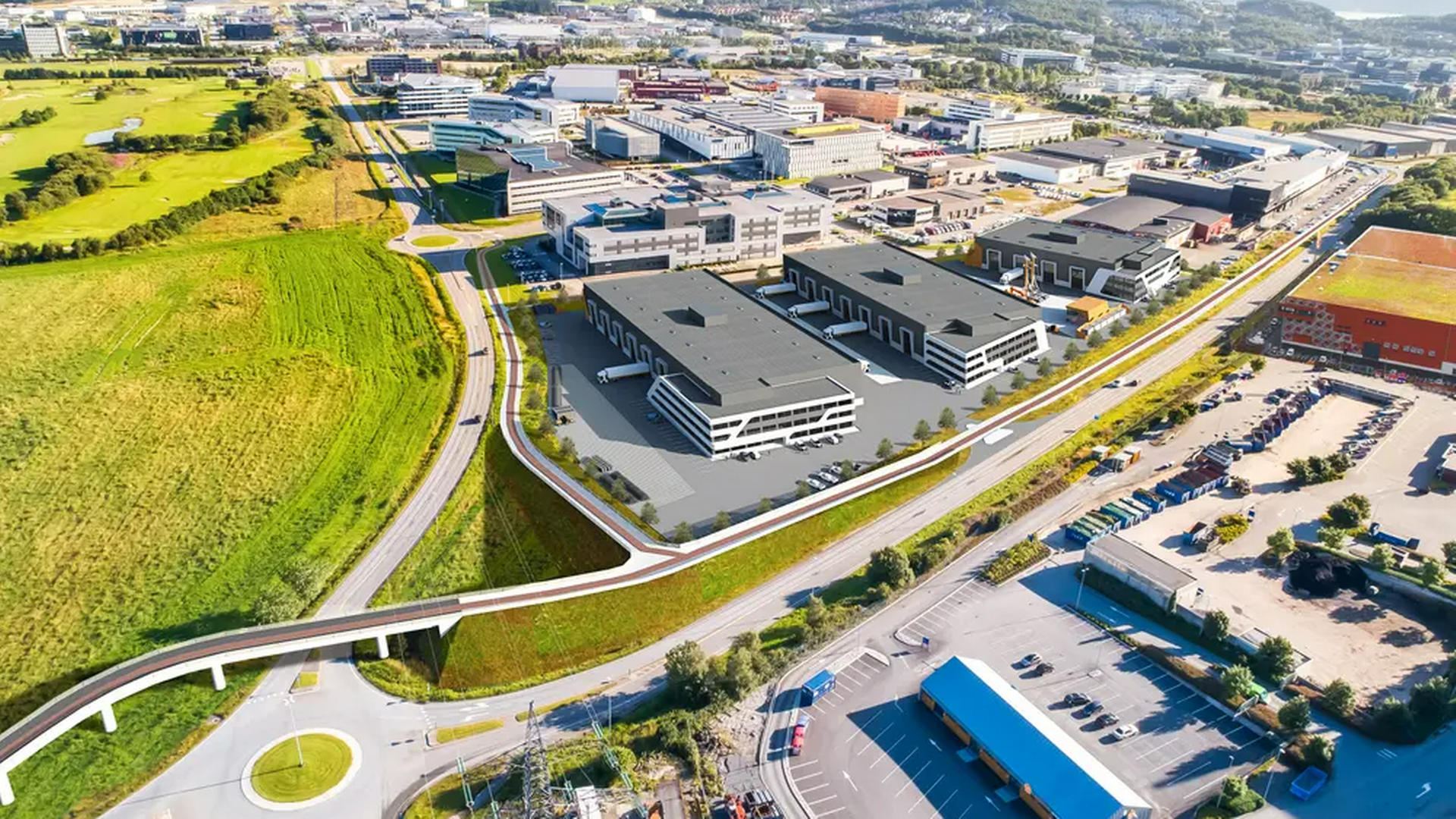 NYTT ANLEGG: Laerdal Medical flytter inn i nye produksjonslokaler i Sandnes. | Foto: Lars Berland Eiendom