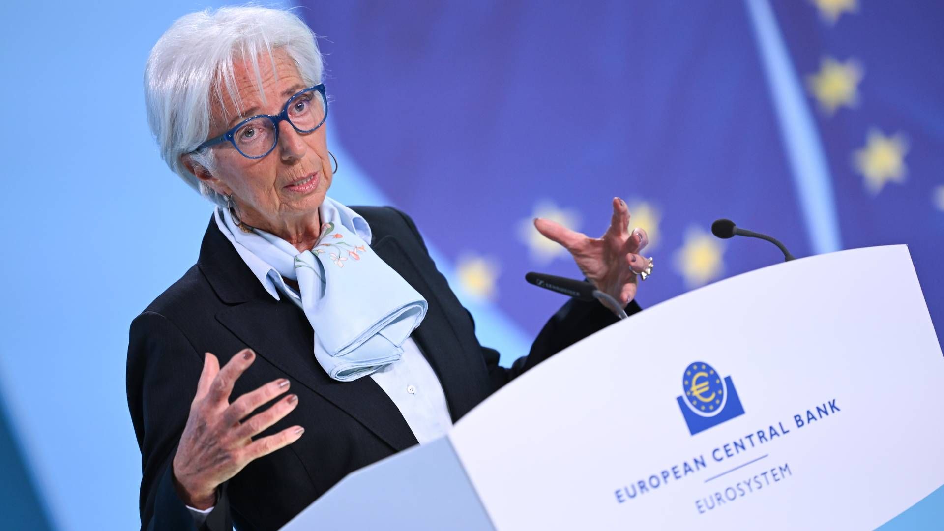 Die Präsidentin der Europäischen Zentralbank, Christine Lagarde. | Foto: picture alliance/dpa | Arne Dedert