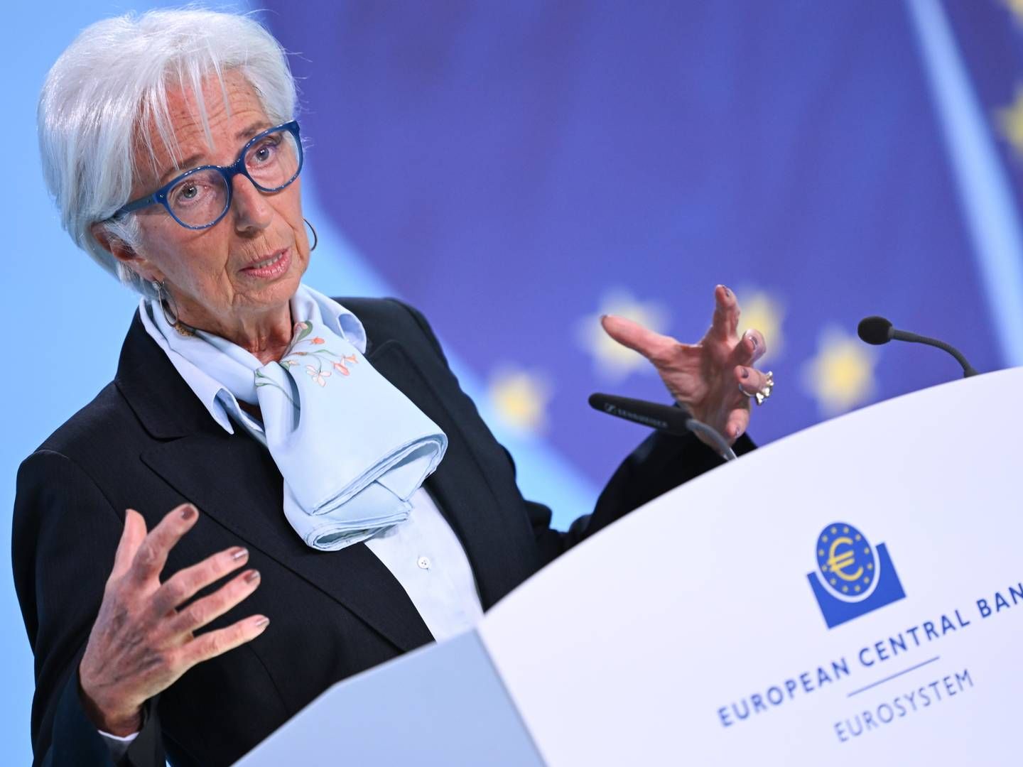 Die Präsidentin der Europäischen Zentralbank, Christine Lagarde. | Foto: picture alliance/dpa | Arne Dedert