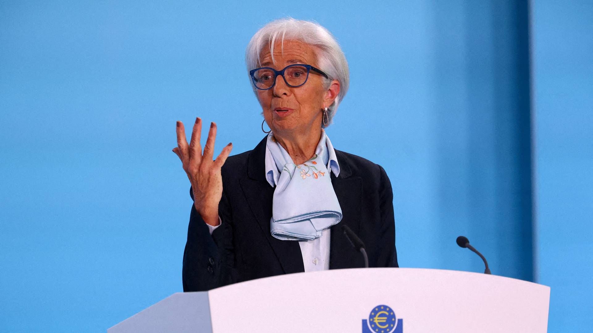 ECB med centralbankchef Christine Lagarde i spidsen har torsdag sænket renten. | Foto: Kai Pfaffenbach