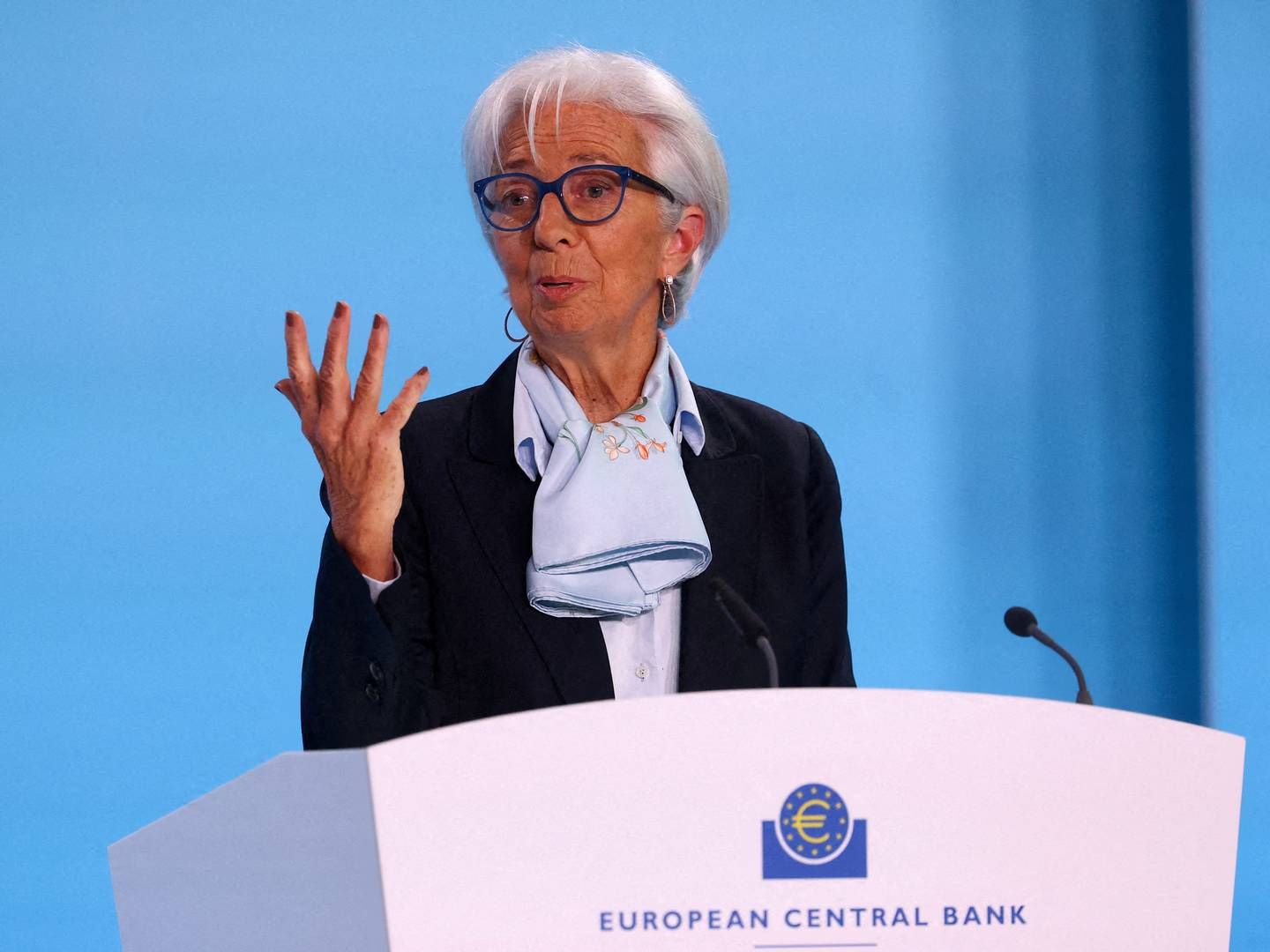 ECB med centralbankchef Christine Lagarde i spidsen har torsdag sænket renten. | Foto: Kai Pfaffenbach