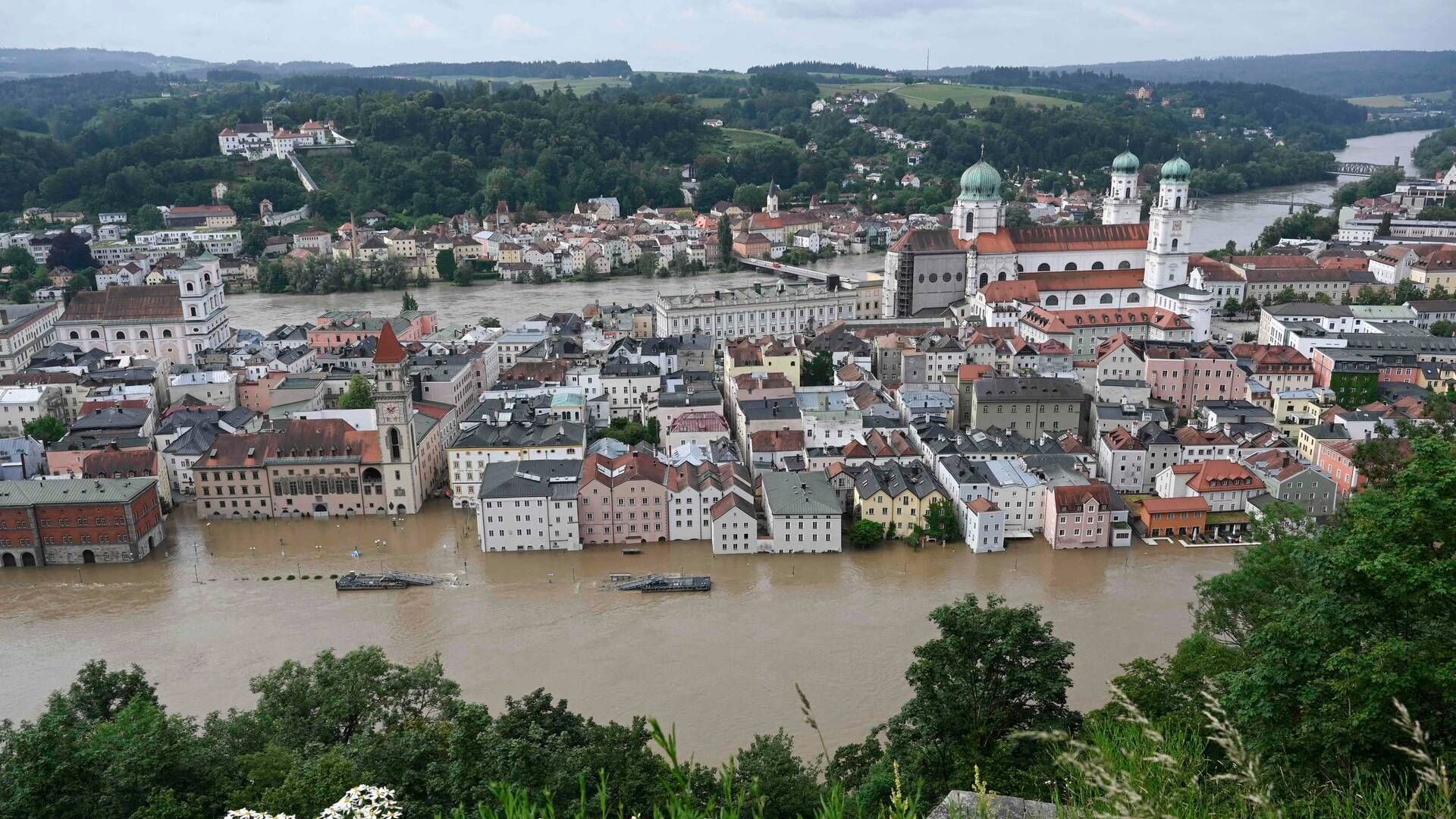 Det sydlige Tyskland er ramt af oversvømmelser. | Foto: Michaela Stache/AFP/Ritzau Scanpix